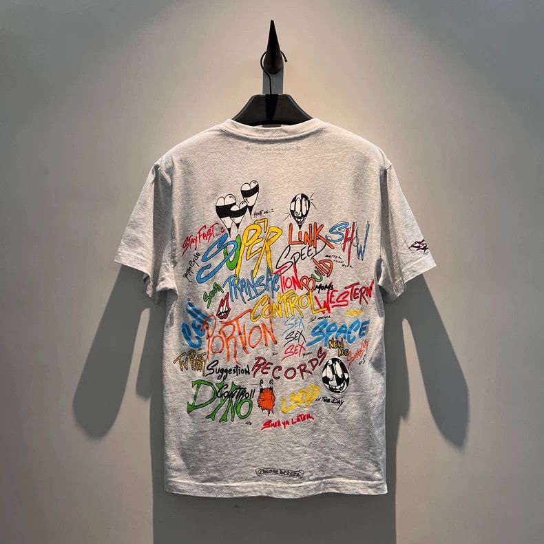 Chrome Hearts Chrome hearts Colorful logo graffiti light grey short slee Size US M / EU 48-50 / 2 - 1 Thumbnail