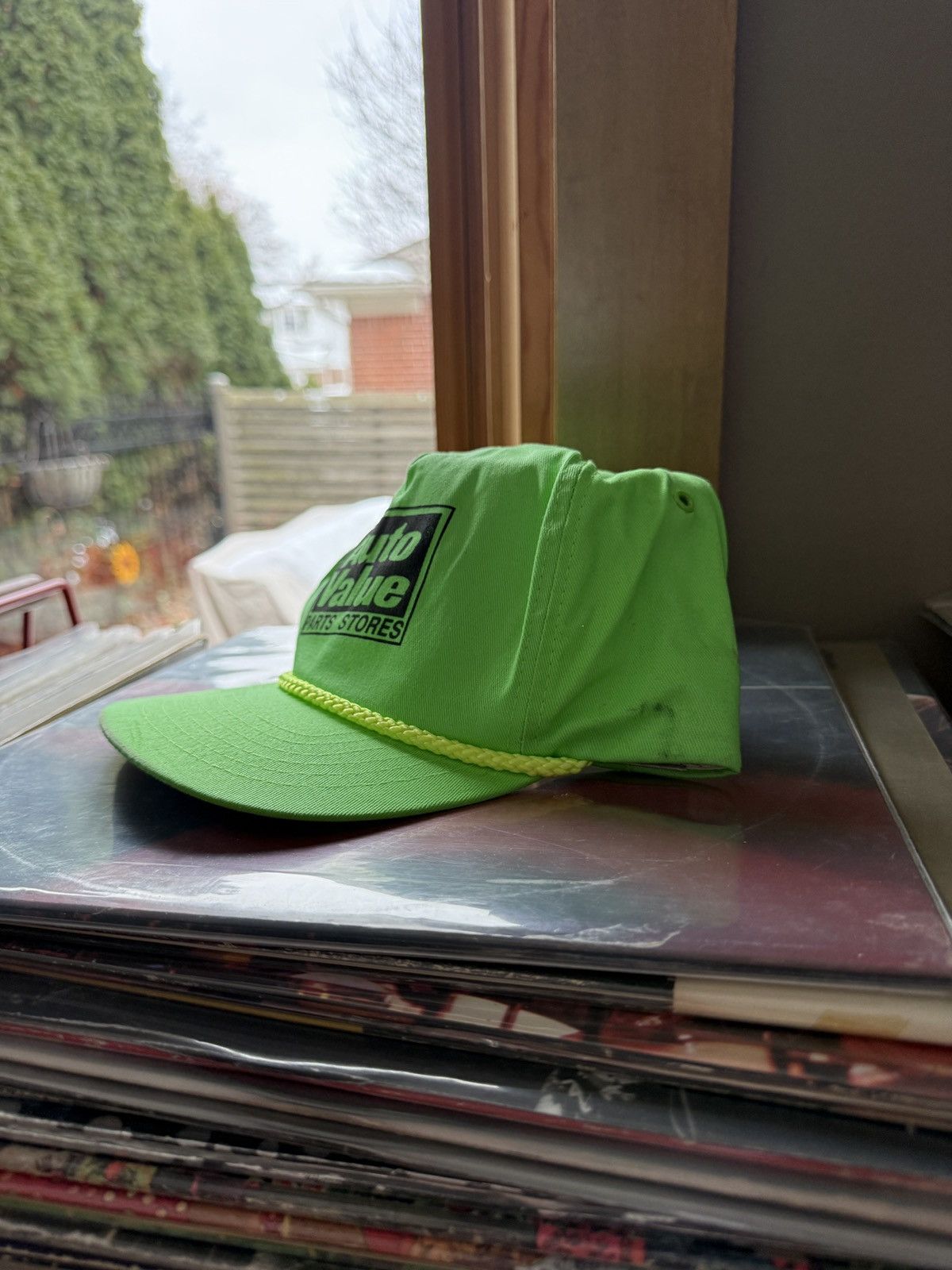 Vintage Vintage Auto Value Parts Store Neon Strapback Hat Size ONE SIZE - 4 Thumbnail