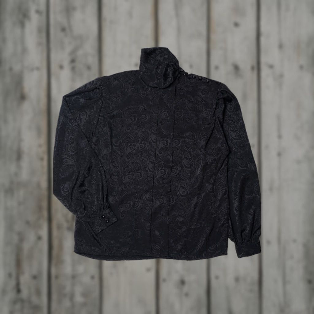 Vintage VINTAGE Karen Scott Black Paisley Mock Turtleneck Top Large Elegant Retro Shirt XXL? (Note: Original specifies Large) Size L / US 10 / IT 46 - 1 Thumbnail