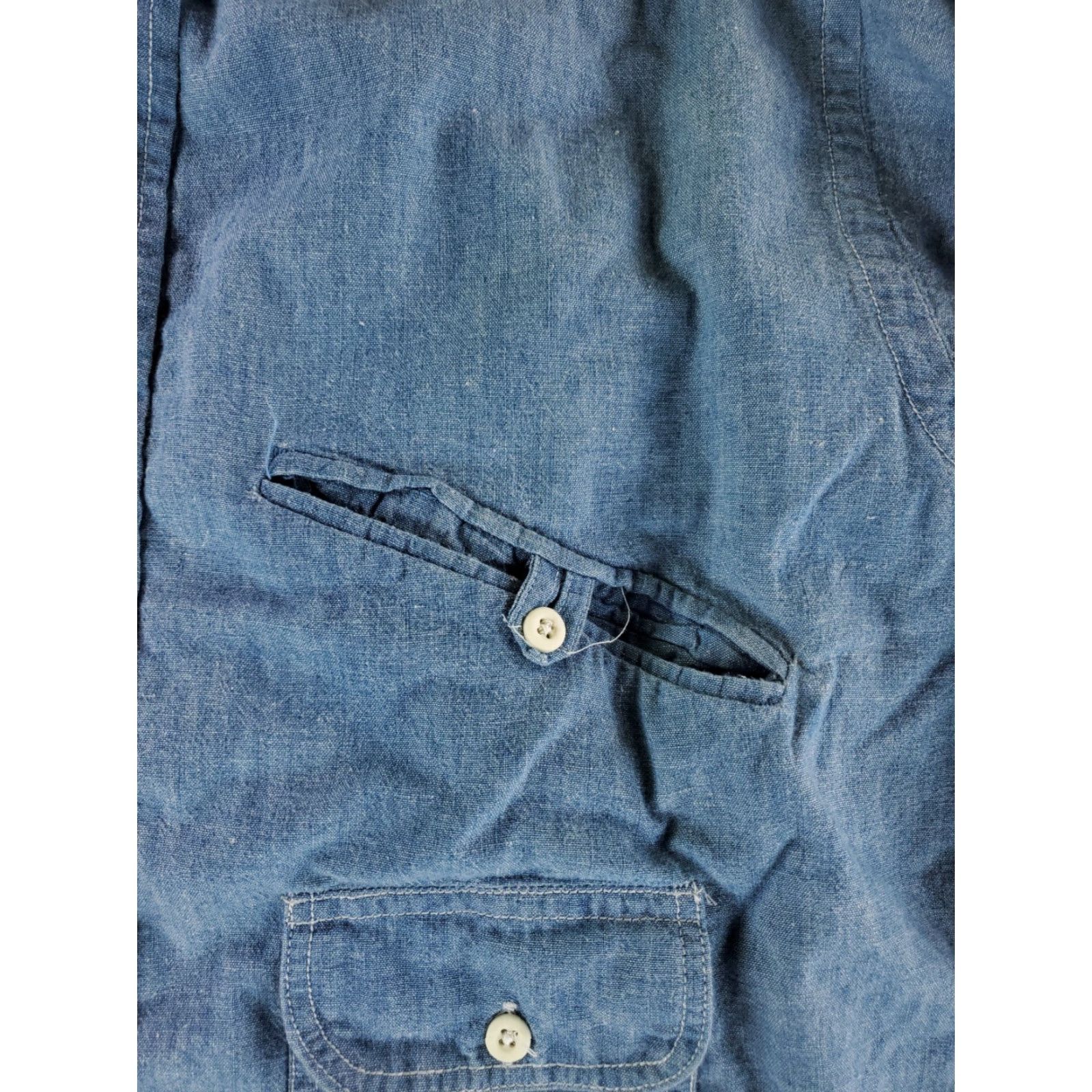 Vintage VINTAGE Cross Roads Crossroads Chambray Button Up Shirt Long Sleeve Blue L Mens Size US L / EU 52-54 / 3 - 4 Thumbnail