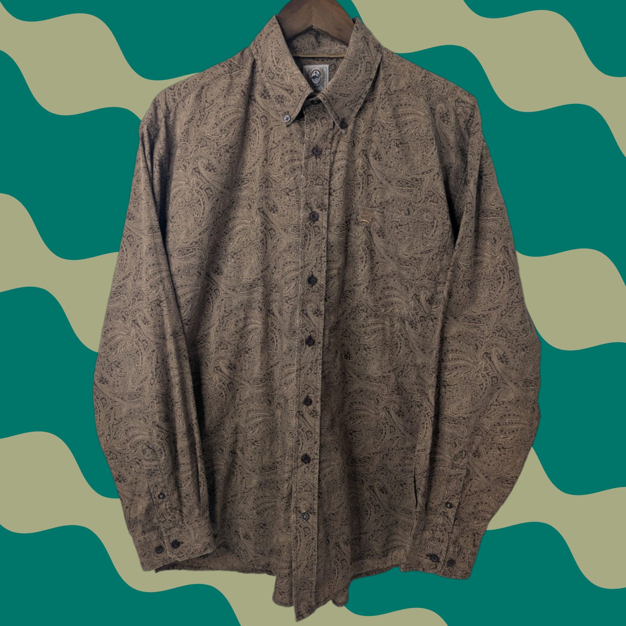 Vintage Cinch Shirt Mens M Brown Paisley Print Cotton Western Cowboy Rodeo Rancher Shirt Size US M / EU 48-50 / 2 - 1 Thumbnail