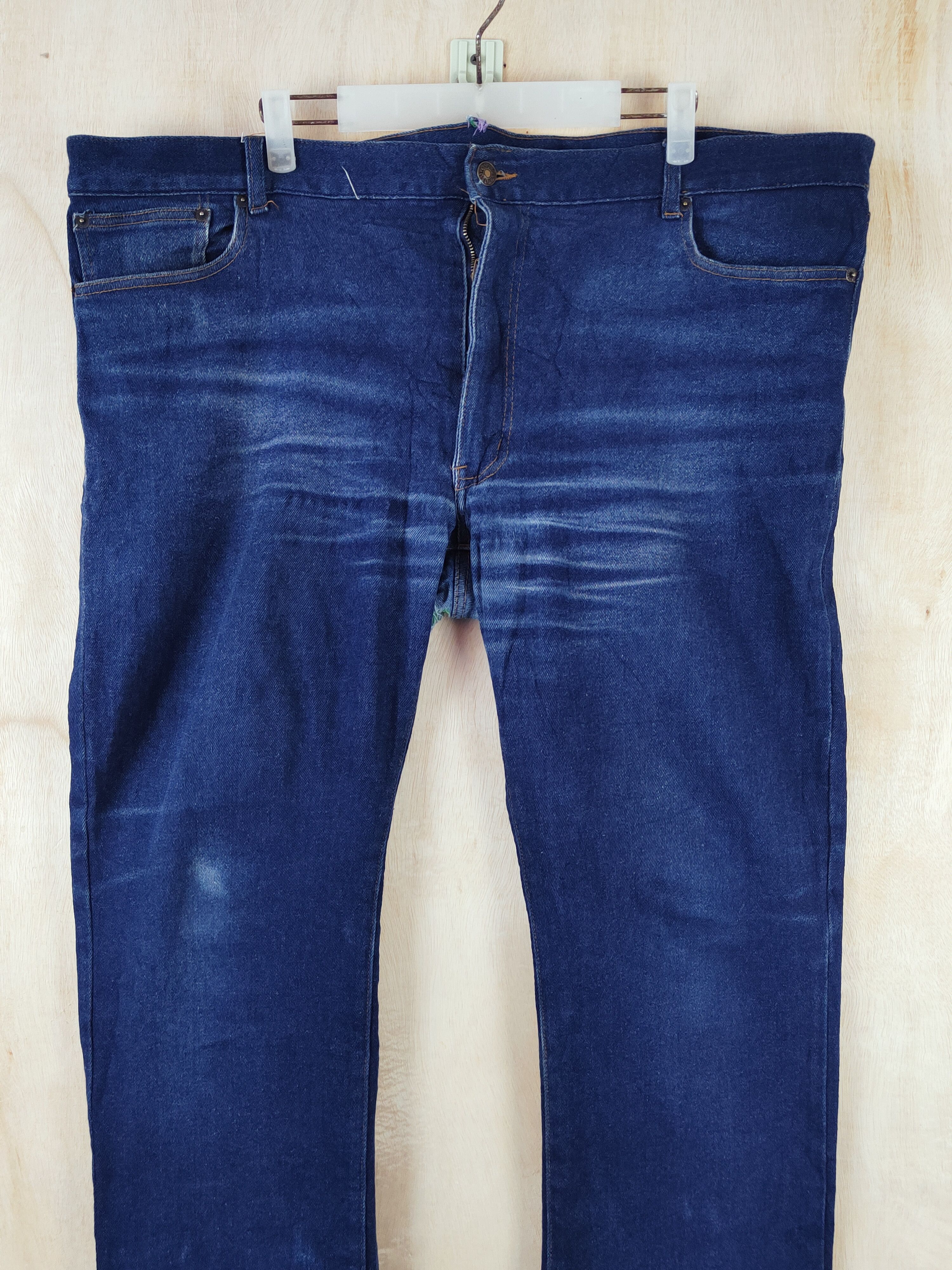 Japanese Brand *Waist 47*OSJ Blue Distressed Ripped Jeans #S2650 Size US 44 / EU 60 - 2 Thumbnail