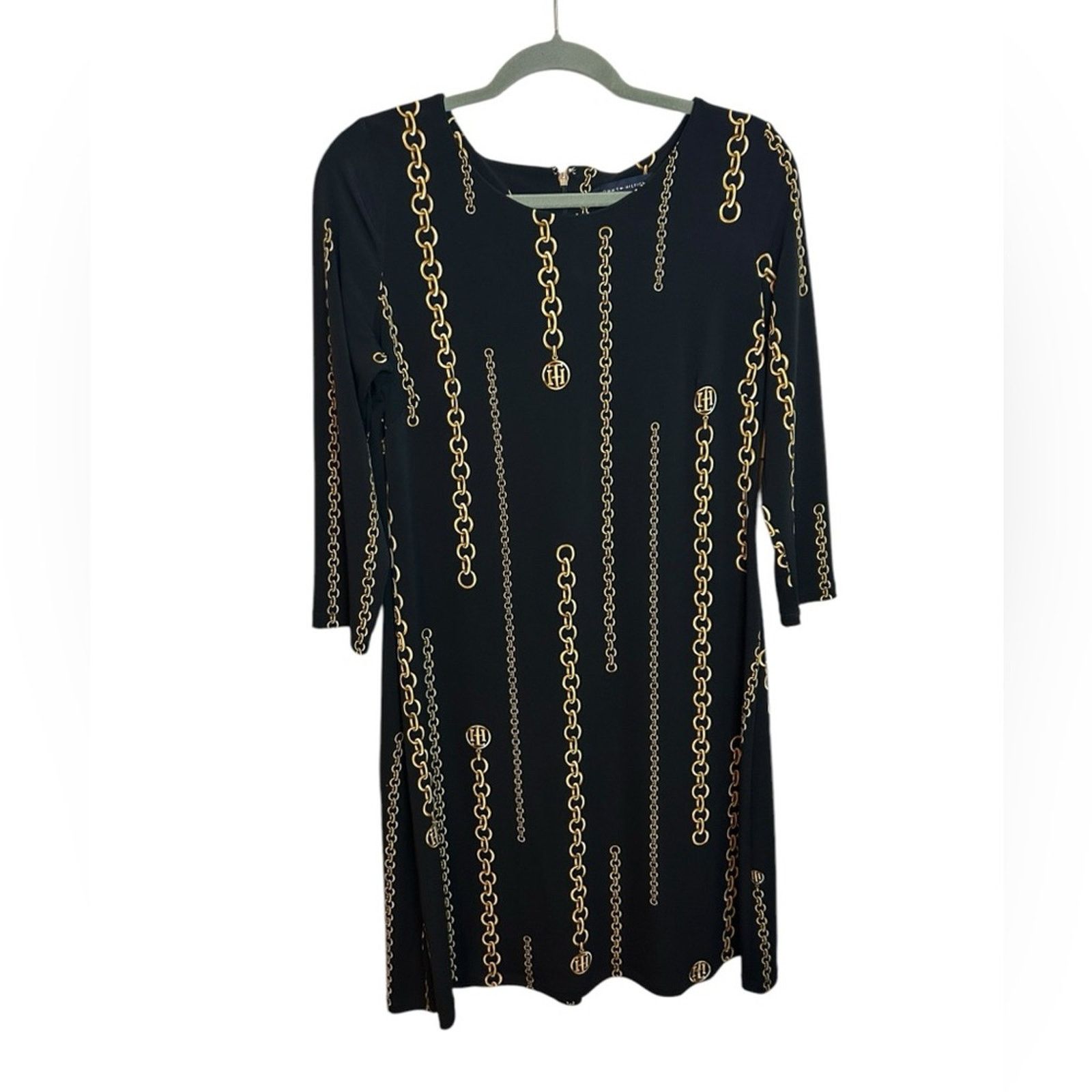 Tommy Hilfiger Tommy Hilfiger Chain Print Shift Dress Size S / US 4 / IT 40 - 1 Thumbnail