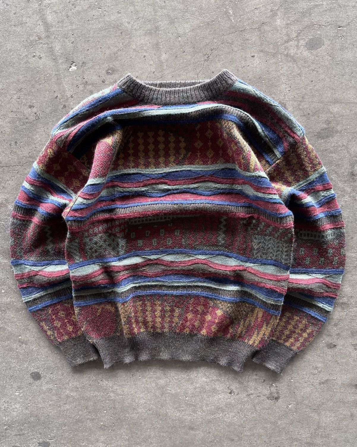 Vintage 90s Ravello 3D Knitted Swewtshirt Size US L / EU 52-54 / 3 - 1 Thumbnail