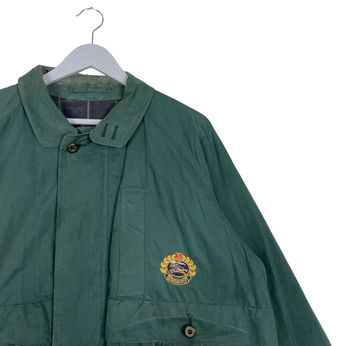 Burberry × Burberry Prorsum 💥80s BURBERRYS PRORSUMS GREEN COTTON JACKET Size US L / EU 52-54 / 3 - 6 Thumbnail