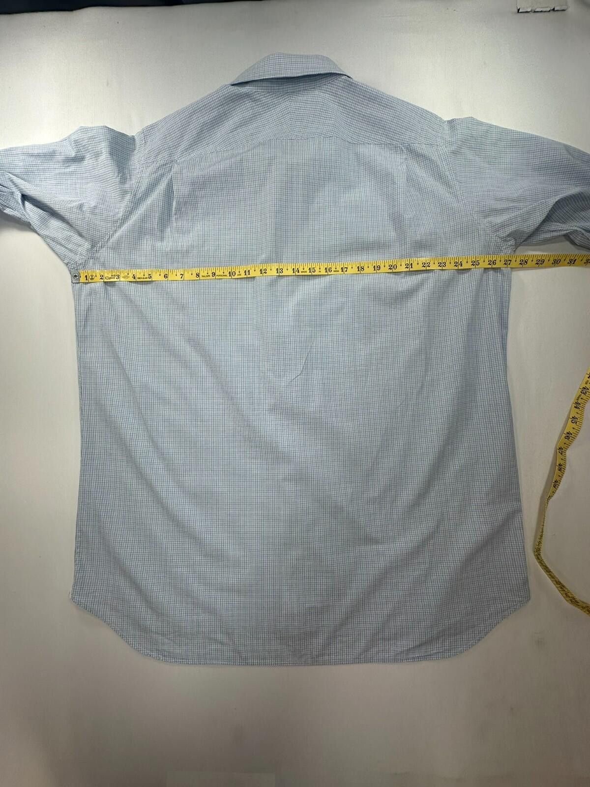 GianMarco Venturi Ventura Checked Tailored L/S Oxford Button Up Blue Mens XL Size US XL / EU 56 / 4 - 4 Thumbnail