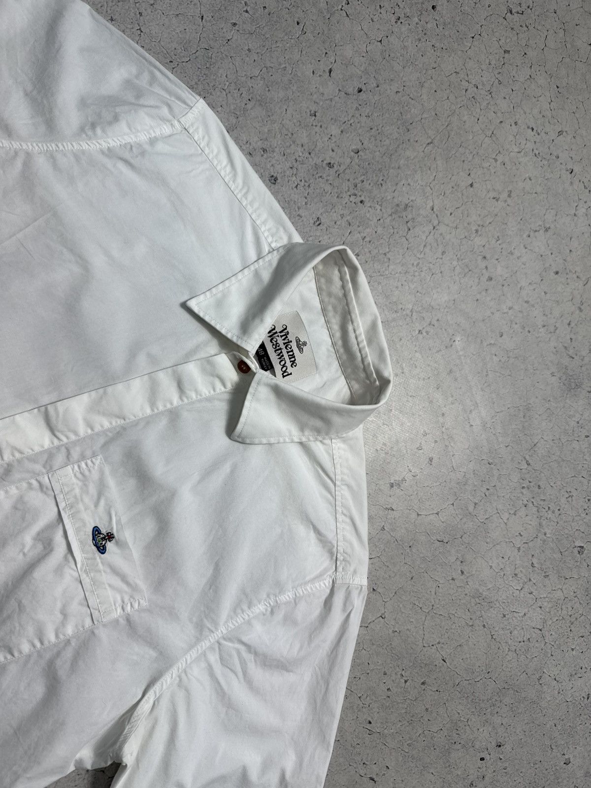 Vivienne Westwood Vivienne Westwood Luxury Short Sleeve Button Up Shirt White Size US M / EU 48-50 / 2 - 5 Thumbnail