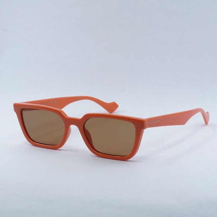 Gucci Gucci GG1539S 004 Sunglasses Orange Rectangle Frame, Brown Size ONE SIZE - 1 Thumbnail