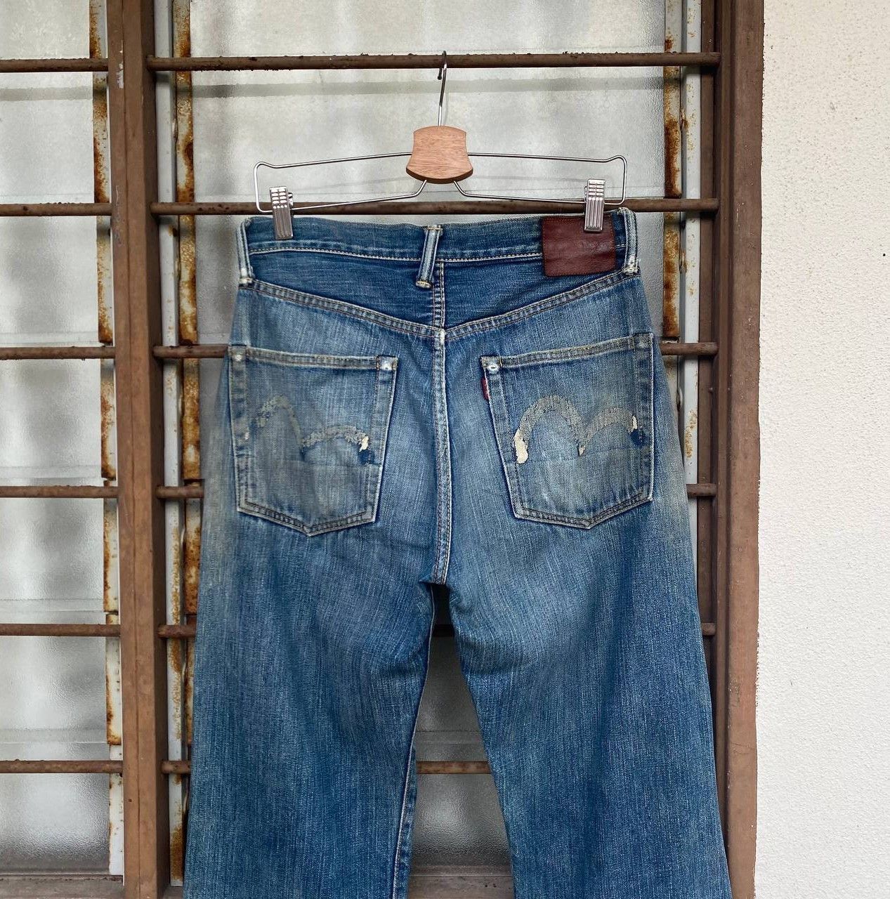 Evisu × Vintage RARE EVISU SMALL DAICOCK JAPAN SELVEDGED DISTRESSED BJ07-09 Size US 29 - 9 Thumbnail