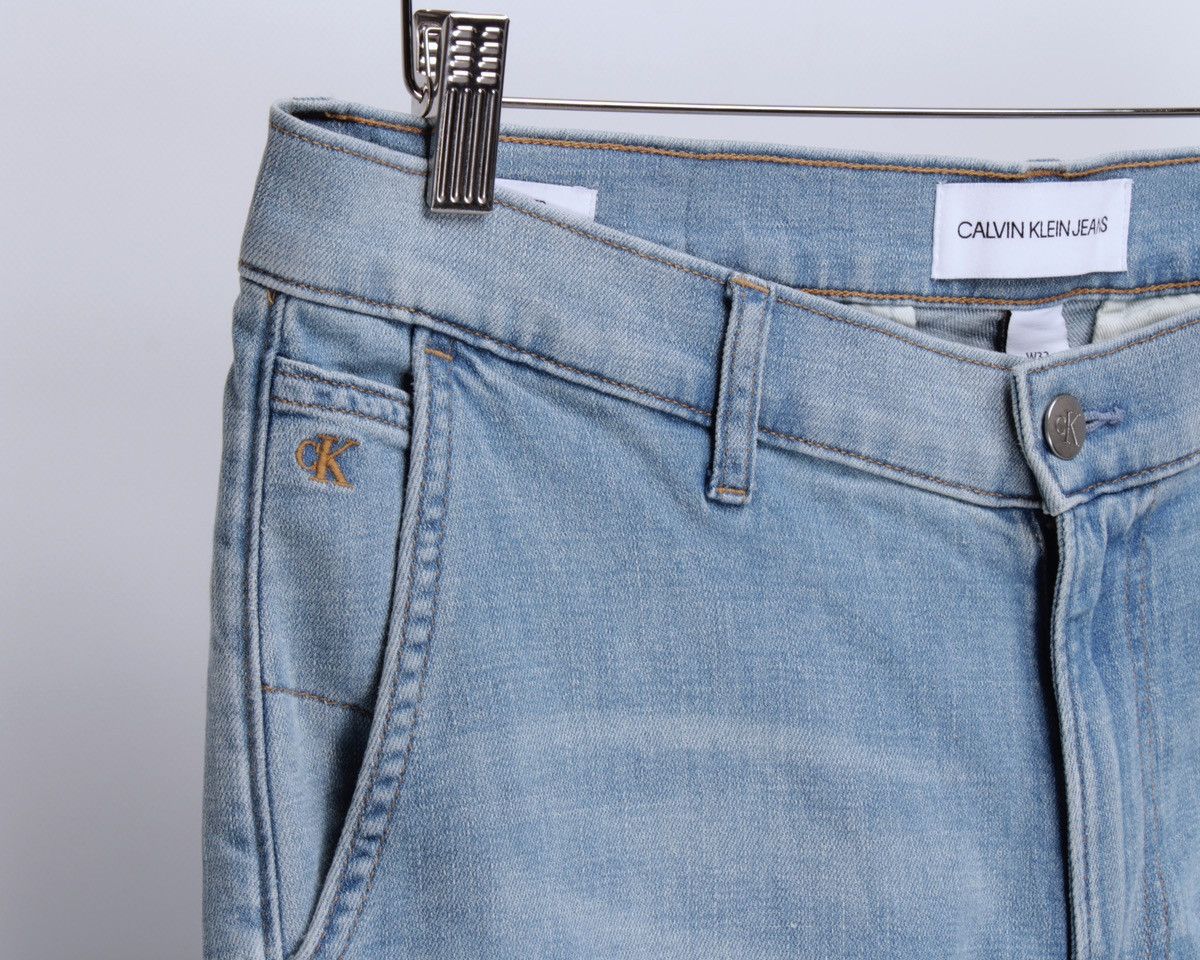 Calvin Klein × Designer Calvin Klein Jeans Light Blue Slim Taper Chino Style Jeans Size US 32 / EU 48 - 3 Thumbnail