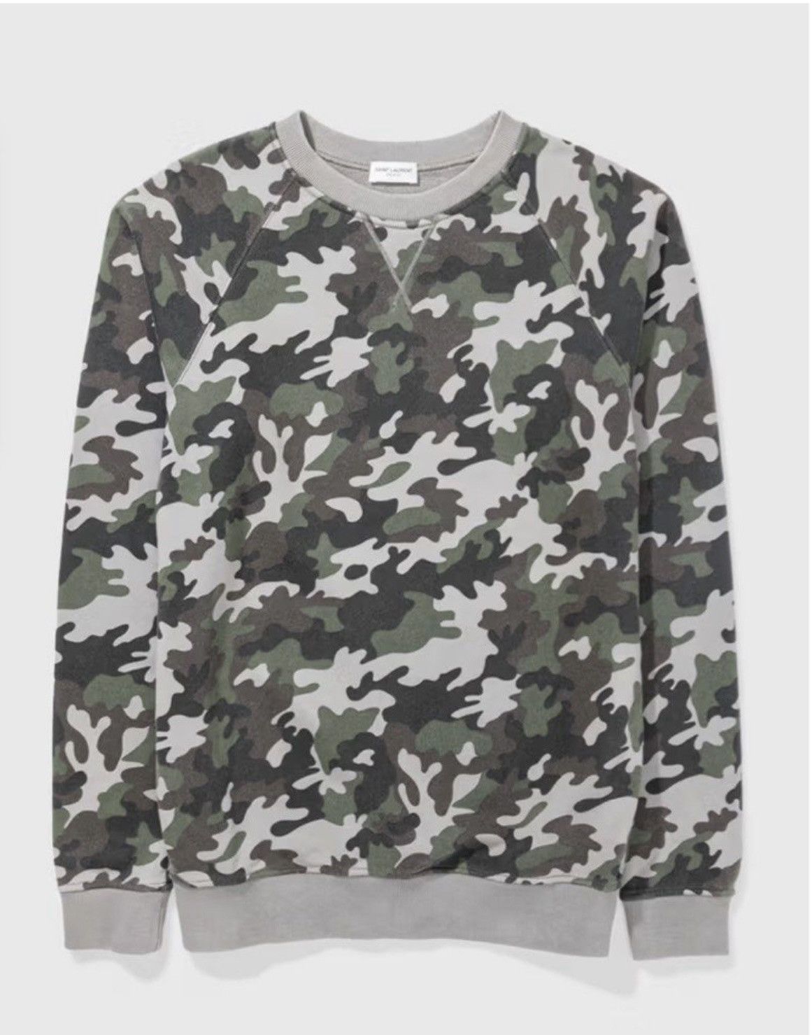 Image of Hedi Slimane x Saint Laurent Paris Sweater in Green, Men's (Size Small)