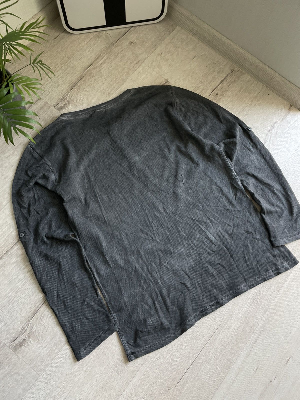 20471120 × Japanese Brand Vintage Military Japan Faded Longsleeve Polo Avant Garde Y2k Size US L / EU 52-54 / 3 - 9 Thumbnail