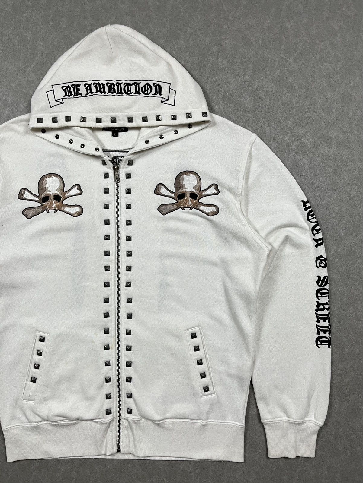 Japanese Brand Beambition skull zip hoodie Size US L / EU 52-54 / 3 - 3 Thumbnail