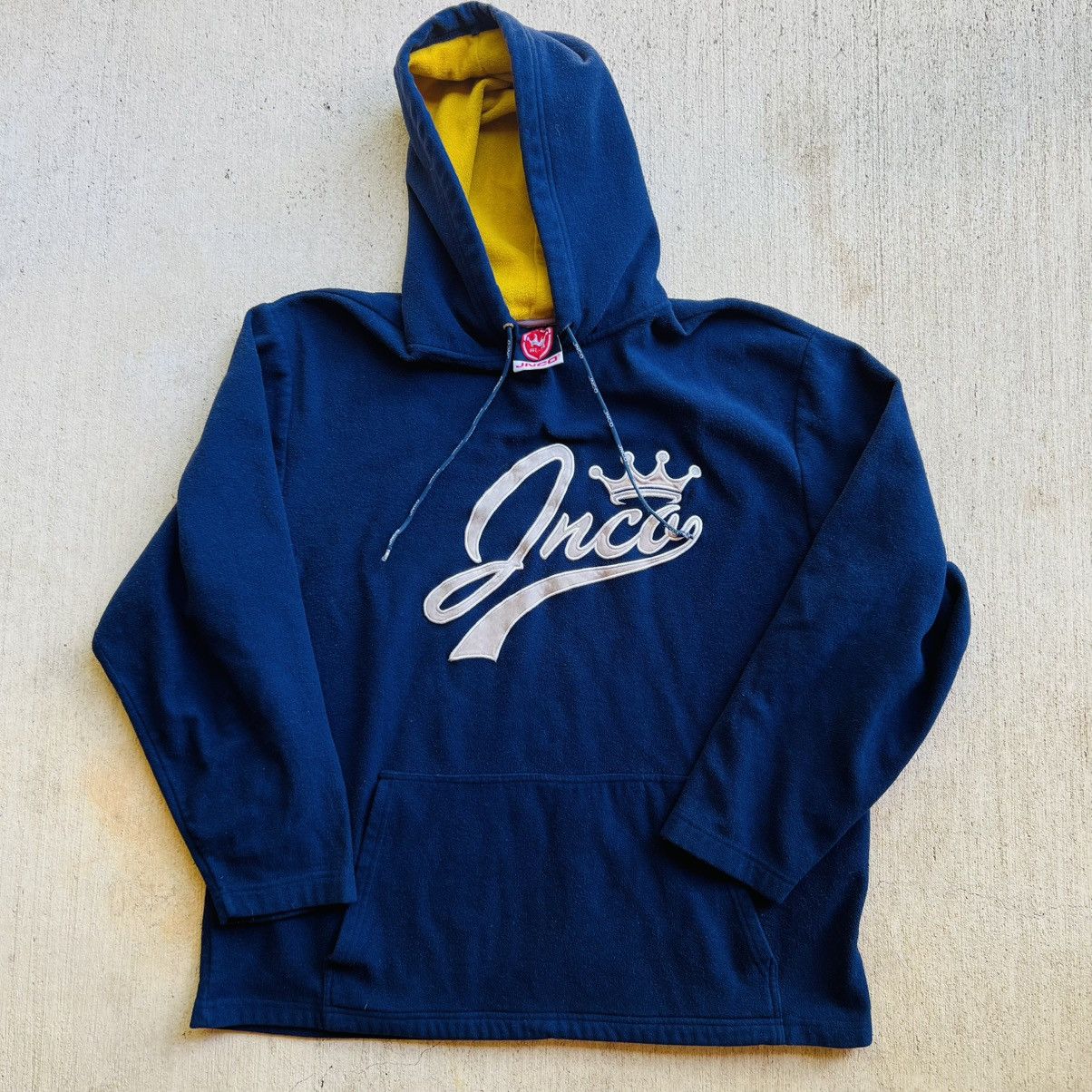 JNCO × Vintage Rare Vintage 90s Navy JNCO Crown Logo Baggy Fleece Size US XL / EU 56 / 4 - 1 Thumbnail