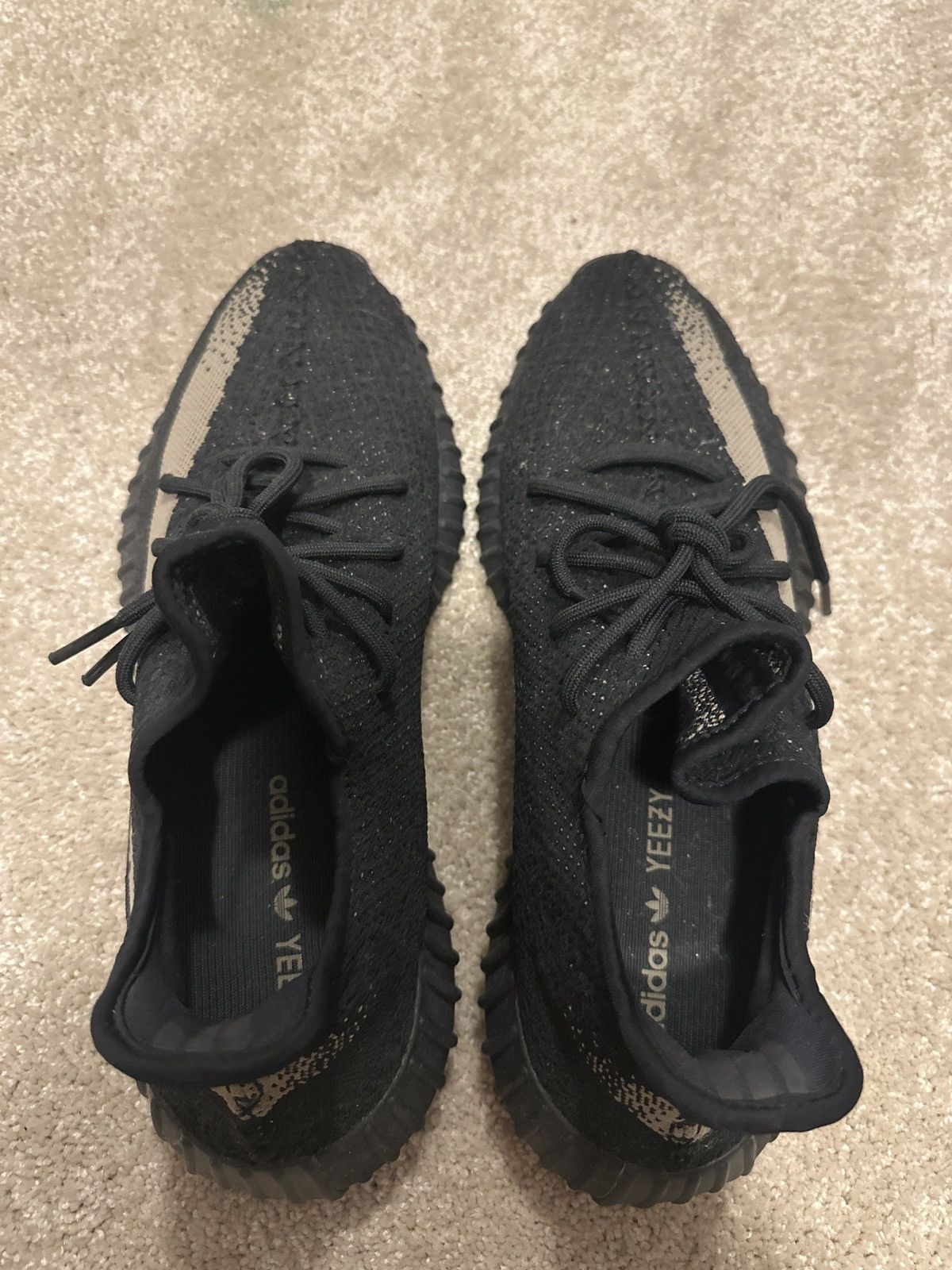Adidas Adidas Yeezy Boost 350 V2 Core Black White Size US 12 / EU 45 - 5 Thumbnail
