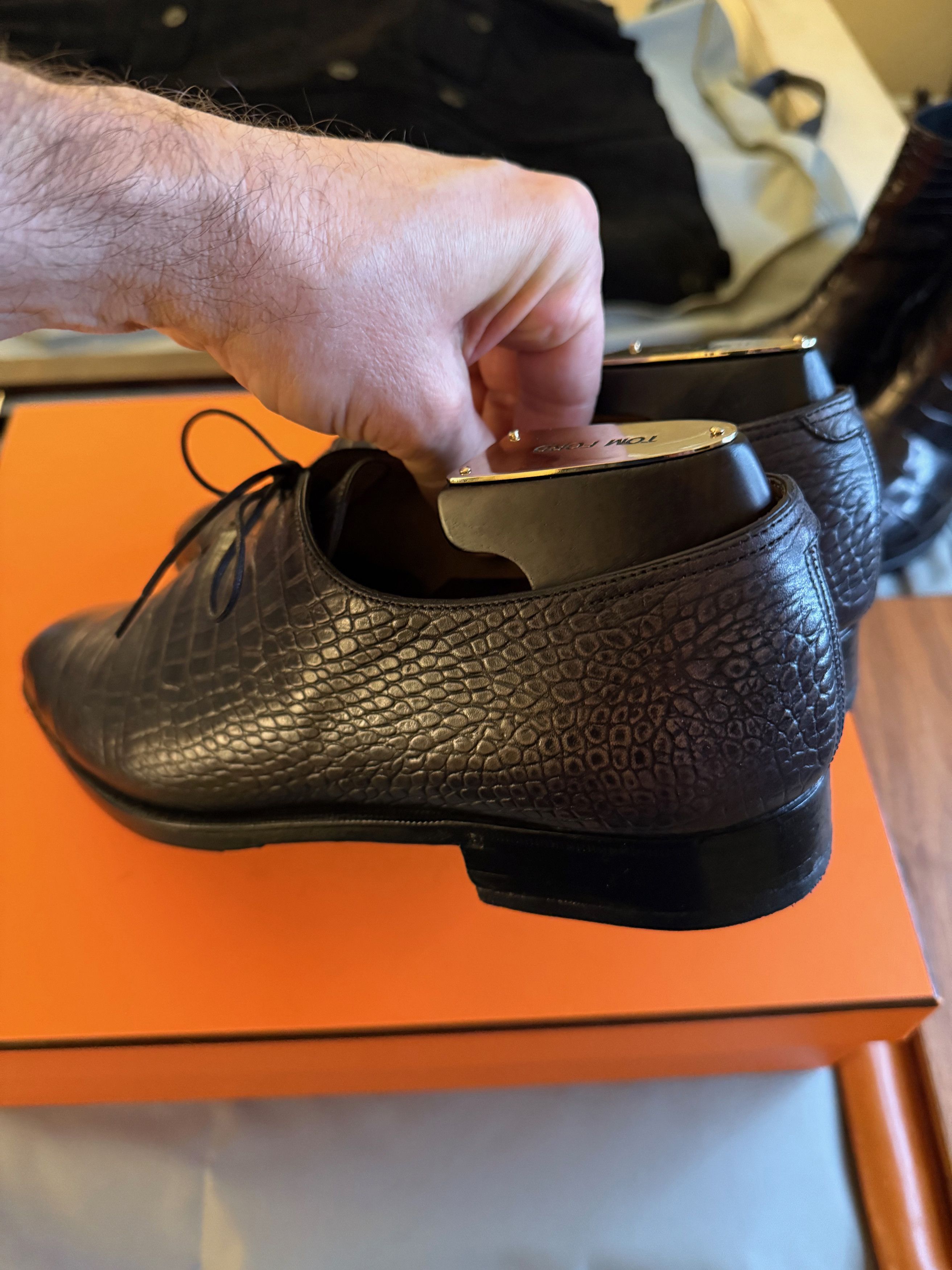 Berluti Ultimate Ultra-Rare $4,150 Alligator Croc Embossed Oxfords Size US 10.5 / EU 43-44 - 21 Thumbnail