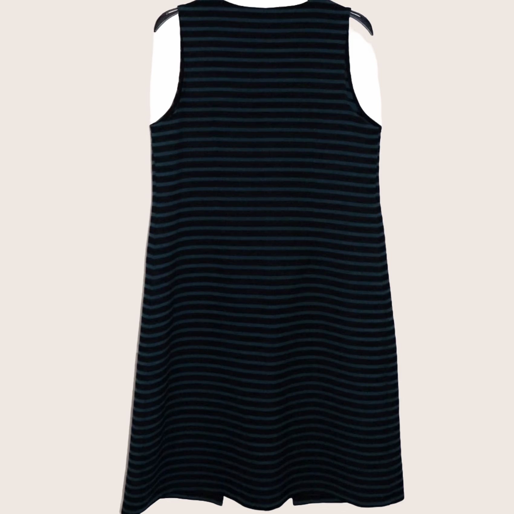 Altea Puane Longline Striped Sleeveless Cardigan UK12 Black Teal Pre Loved Womens Size XL / US 12-14 / IT 48-50 - 1 Thumbnail