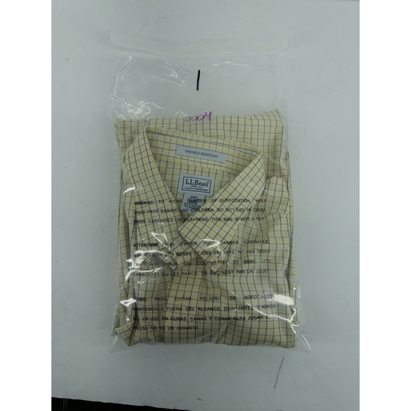 L.L. Bean LL Bean Mens XL Regular Yellow Wrinkle Resistant Button Down Size US XL / EU 56 / 4 - 8 Thumbnail