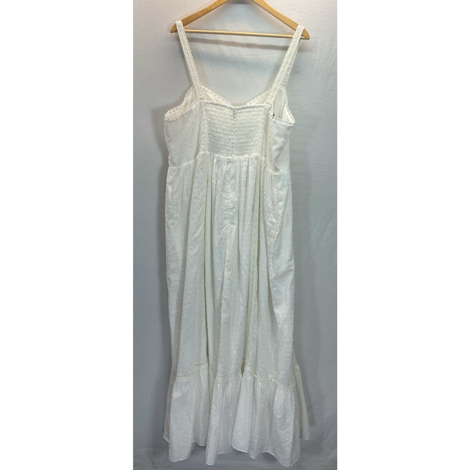 Gunne Sax Maxi Dress White Swiss Dot 2XL Corset Sleeveless 70s Wedding  Party Casual Vintage-Inspired Womens