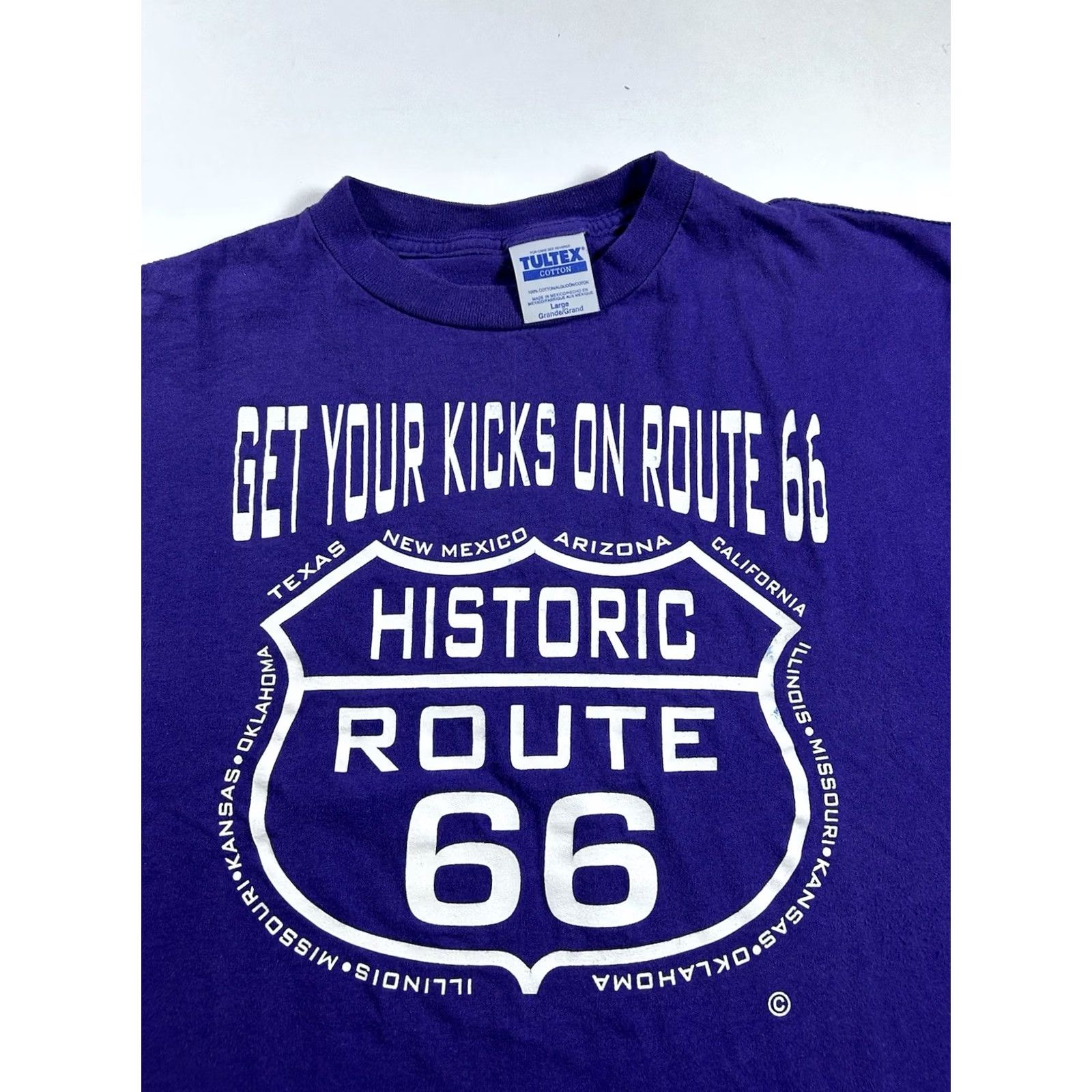 Tultex Vintage Route 66 Shirt - 90s Graphic Print Size US L / EU 52-54 / 3 - 2 Thumbnail