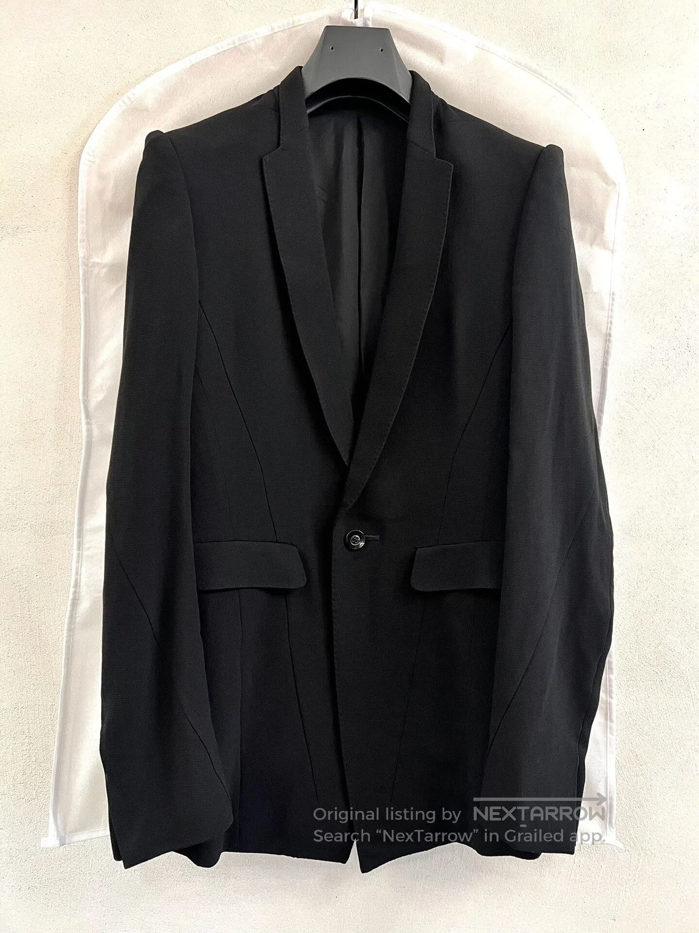 Julius Black Shoulder-Padded Blazer Jacket. Size US M / EU 48-50 / 2 - 1 Thumbnail