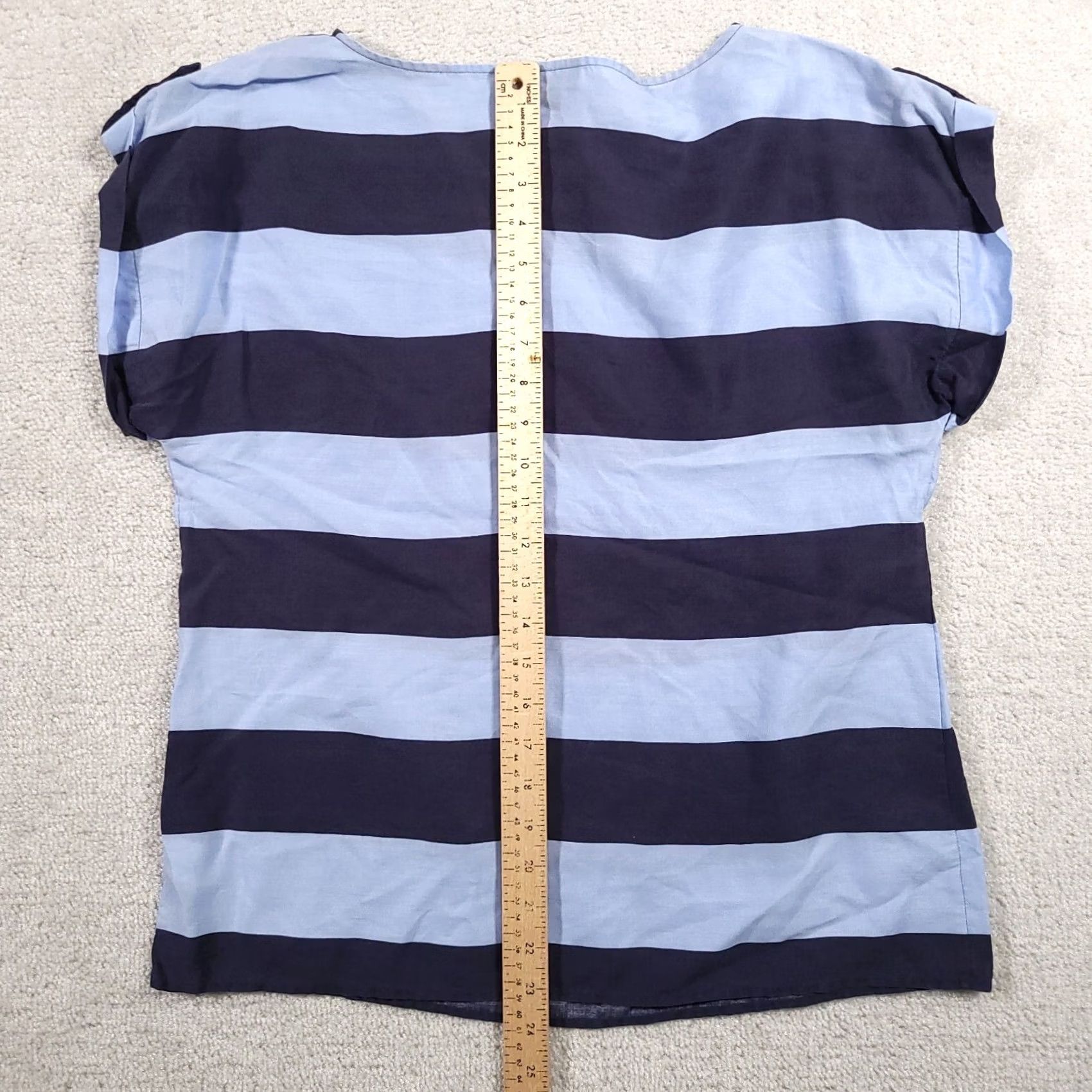 Talbots Talbots Shirt Womens 8 Blue Striped Short Sleeve Top Ladies Shirt Regular Blue 8 Womens Mens? Size M / US 6-8 / IT 42-44 - 5 Thumbnail