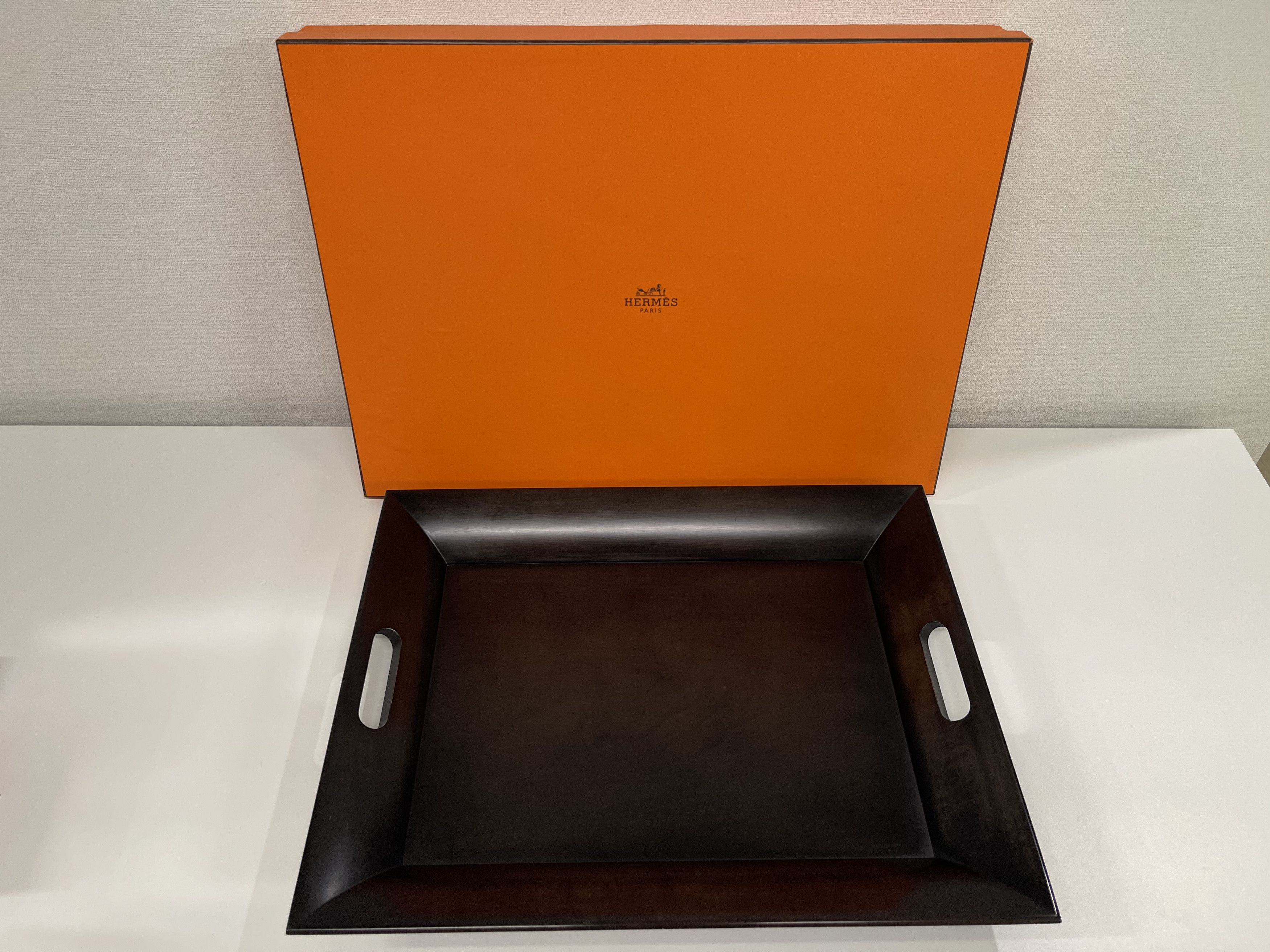Hermes Hermes Square Rosewood Tray Size ONE SIZE - 1 Thumbnail