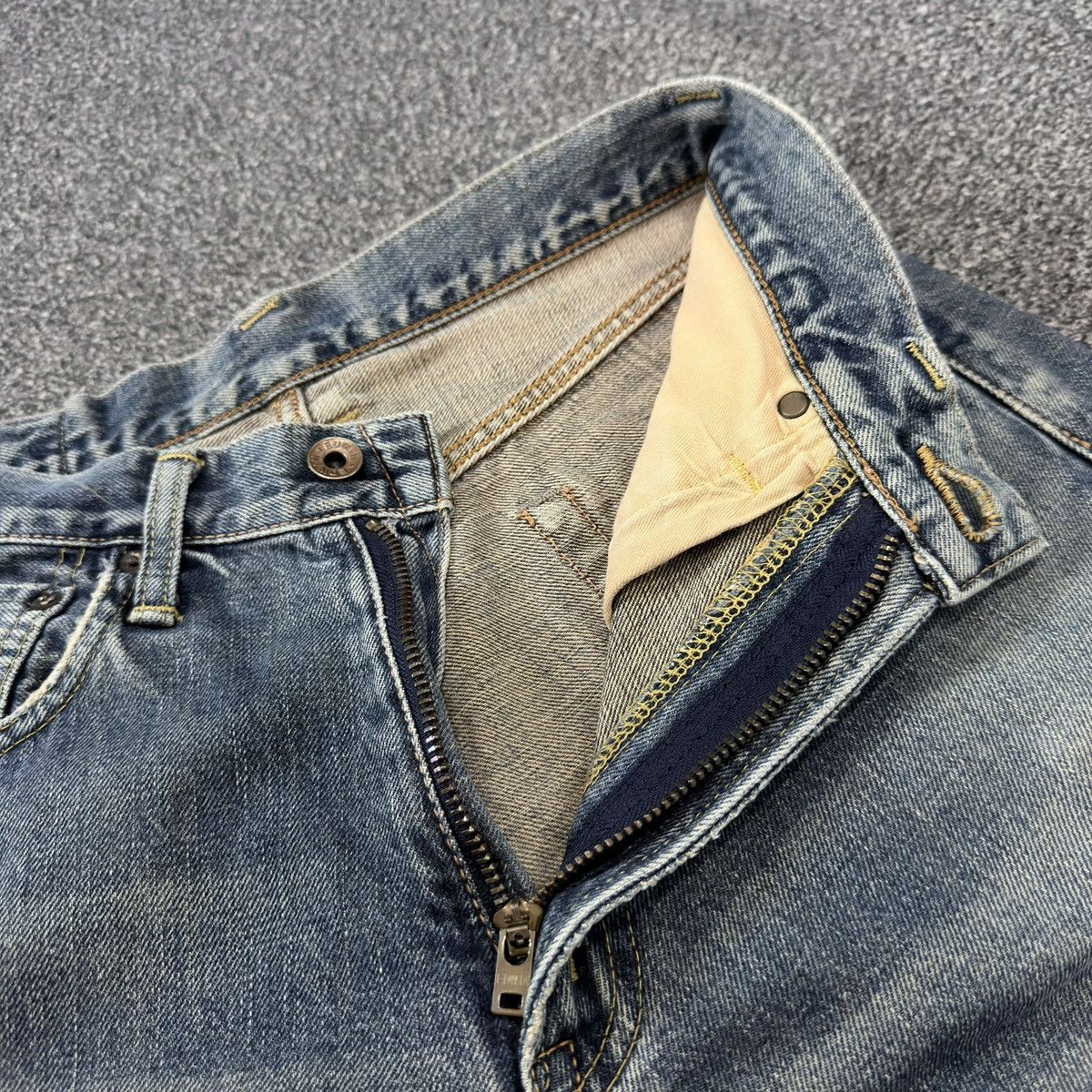 Kapital 🇯🇵 Vintage 90s Selvedge Edwin 505xx Distressed Denim Size US 28 / EU 44 - 14 Thumbnail