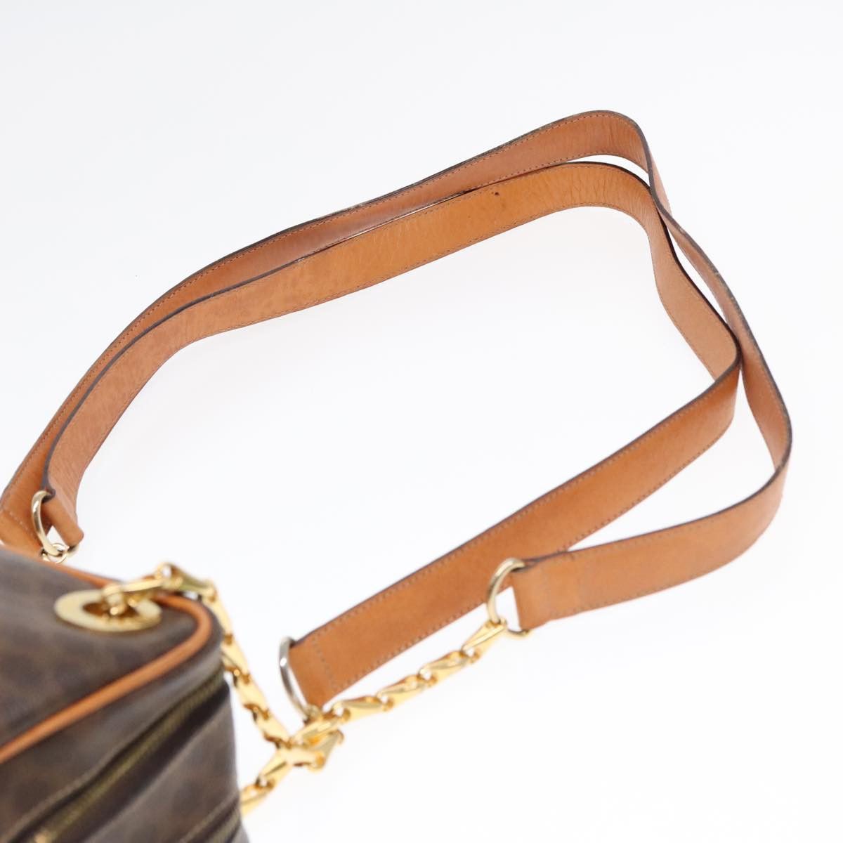 Celine CELINE Macadam Canvas Shoulder Bag Pvc Leather Brown Gold Size ONE SIZE - 14 Thumbnail