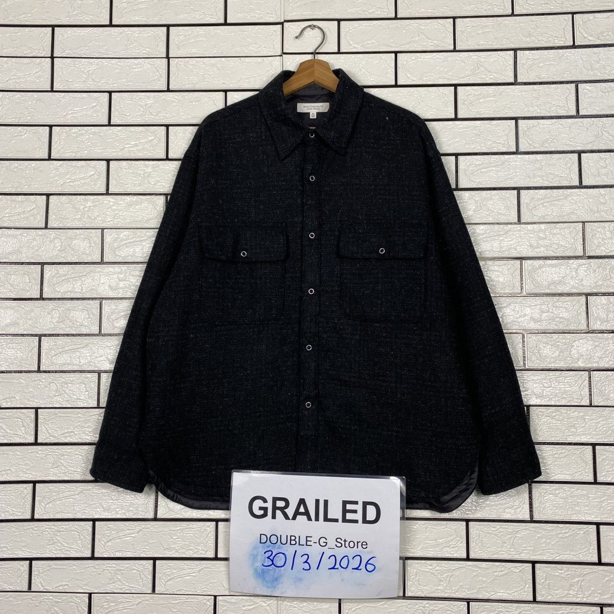 Japanese Brand Beauty & Youth United Arrow Wool Chore Jacket Issey Miyake Size US XL / EU 56 / 4 - 1 Thumbnail