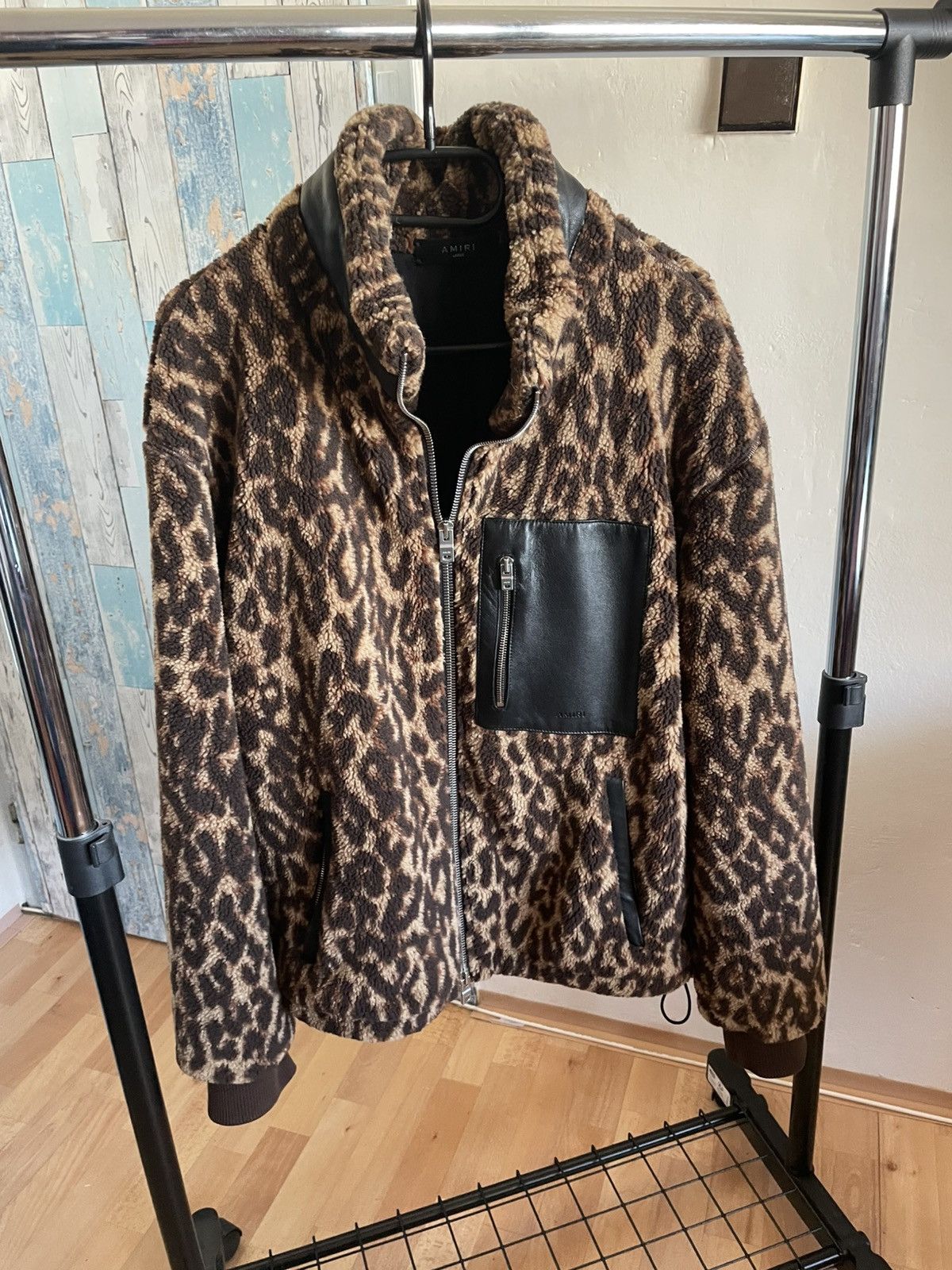 Amiri Amiri Polar Fleece Leopard Jacket Size US L / EU 52-54 / 3 - 6 Thumbnail