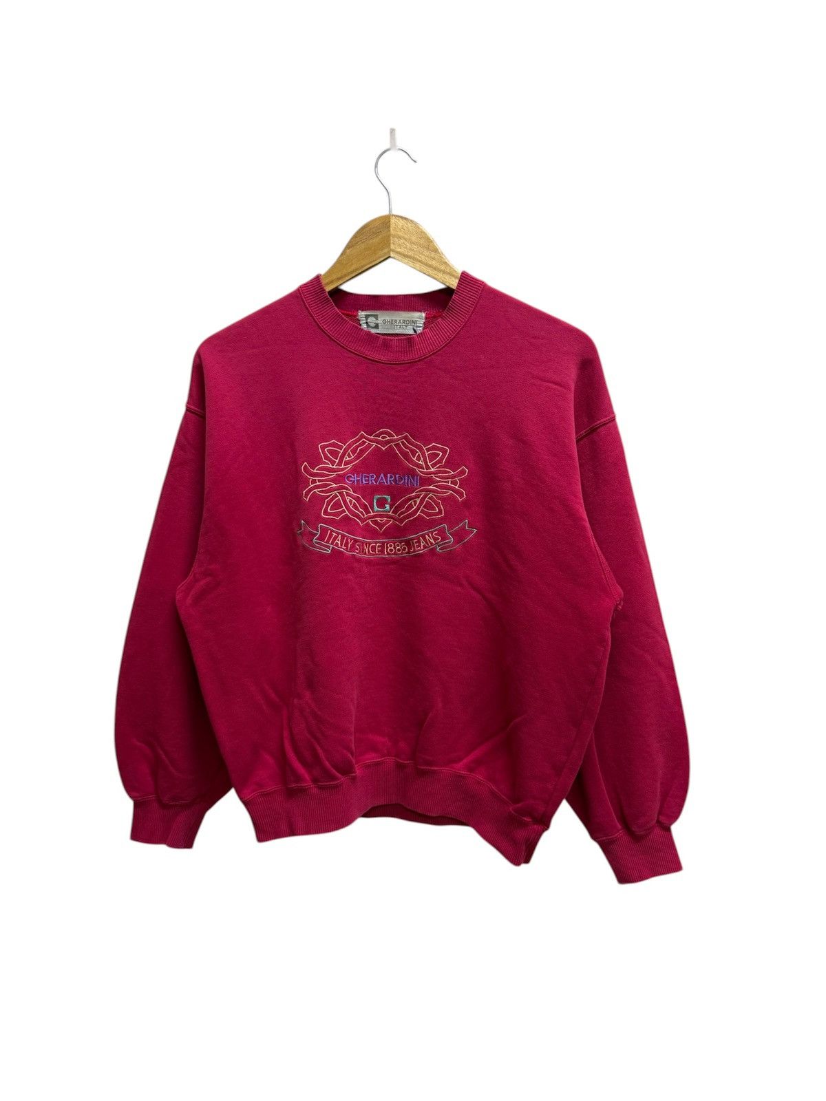 Vintage Vintage 90s Gherardini Italy Embroidery Spellout Sweatshirt Size US S / EU 44-46 / 1 - 1 Thumbnail