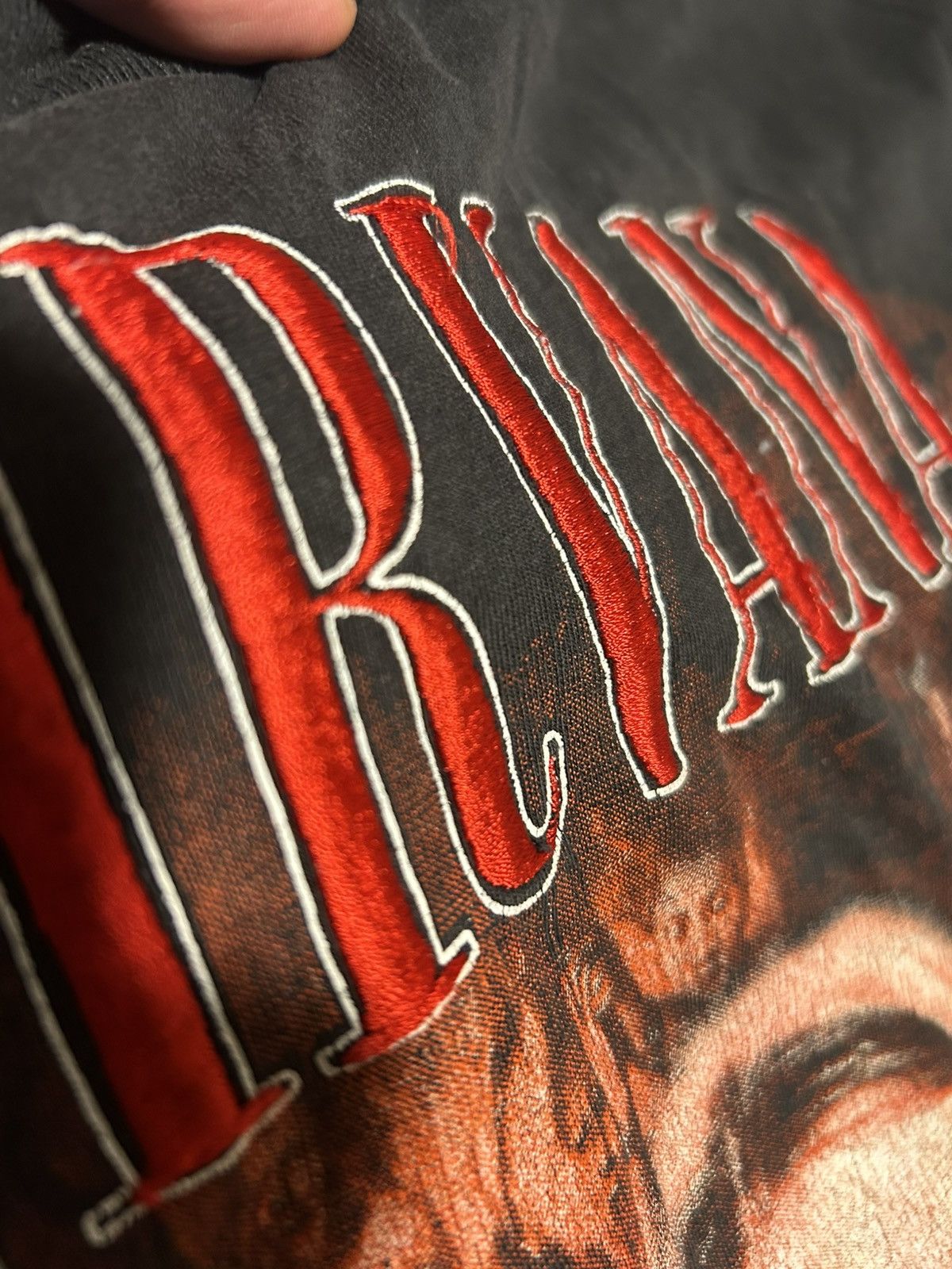 Vintage VINTAGE RARE NIRVANA KURT COBAIN EMBROIDED TEE SZ XL Size US XL / EU 56 / 4 - 8 Thumbnail