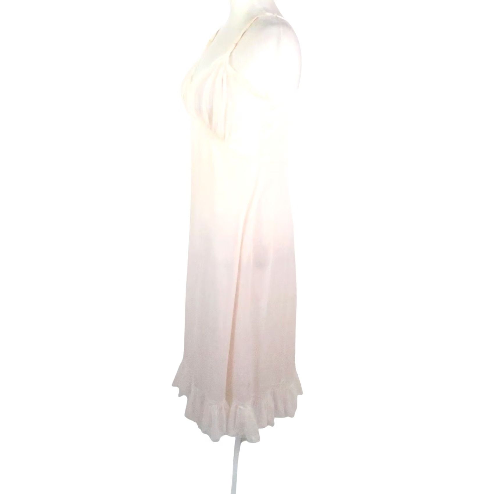 Vintage VINTAGE Vanity Fair Dress Nylon Sleevless Nighty Slip 80s Pink S Womens 80s Size S / US 4 / IT 40 - 3 Thumbnail