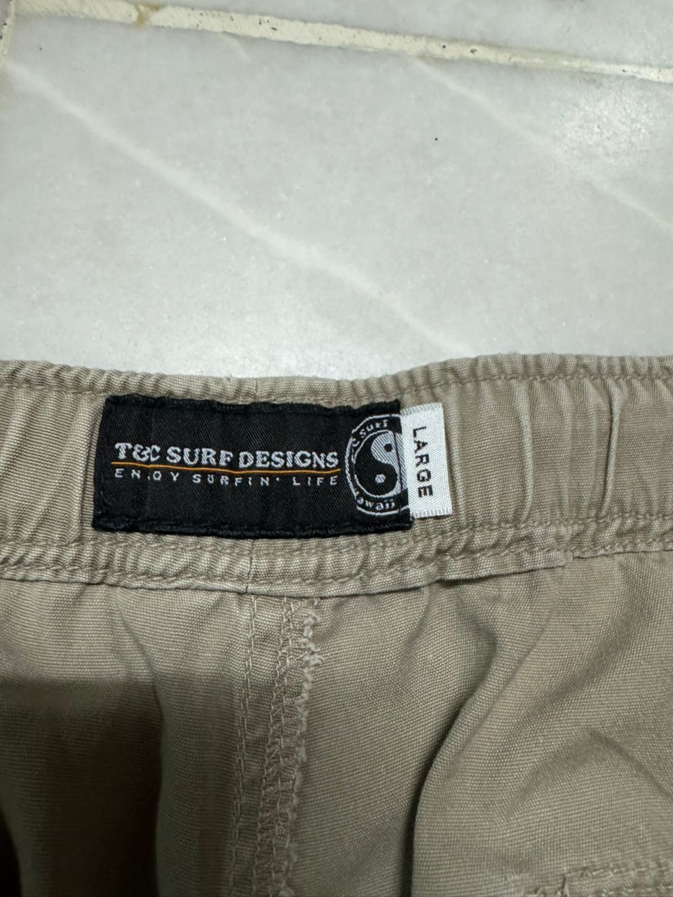 KMRii RARE⚡️VINTAGE 90's T&C SURF JORTS / 3QUARTERS CARGO BEIGE Size US 34 / EU 50 - 12 Thumbnail