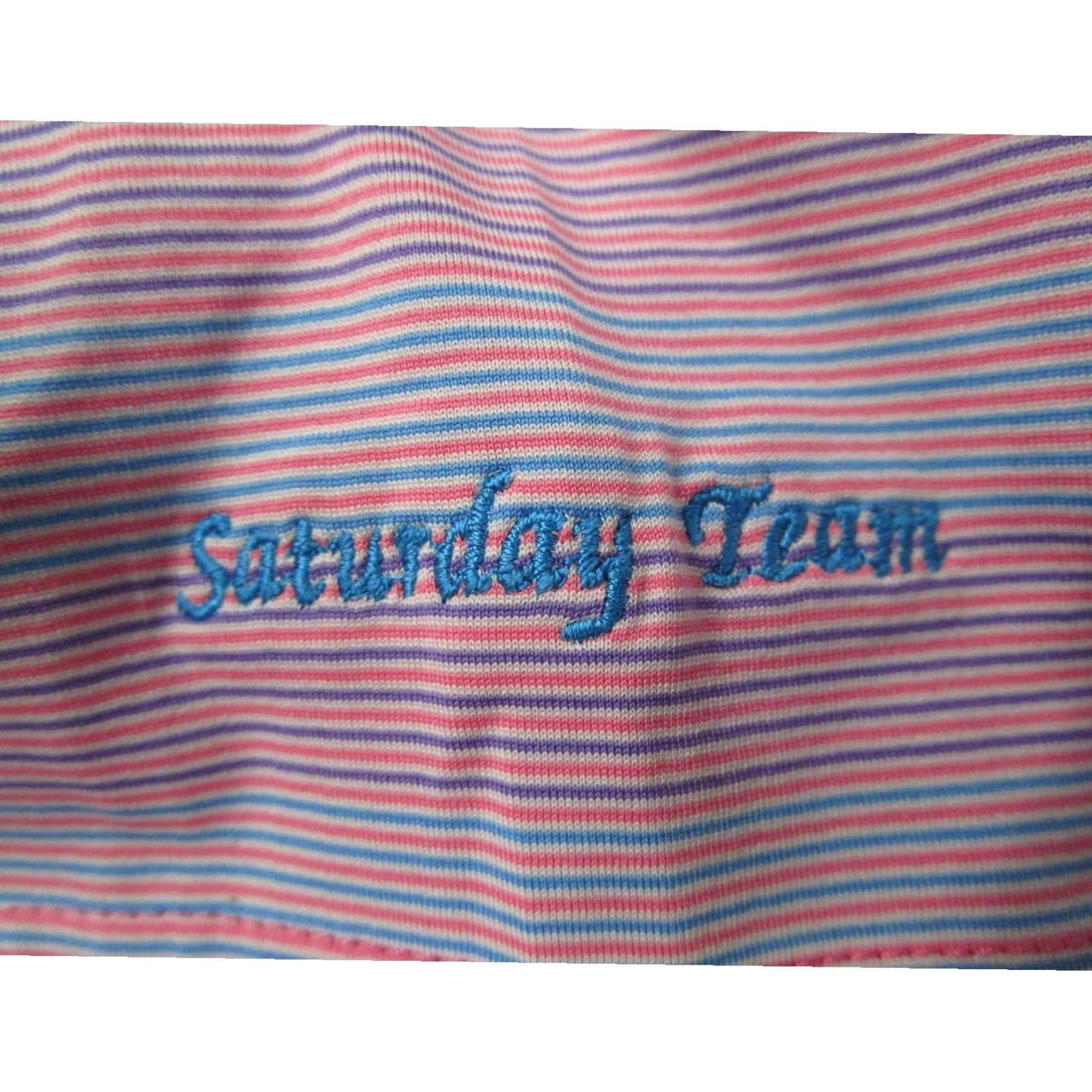 Peter Millar Peter Millar Summer Comfort Polo Shirt Mens Large Pink Blue Stripe MS14EK28S Size US L / EU 52-54 / 3 - 4 Thumbnail