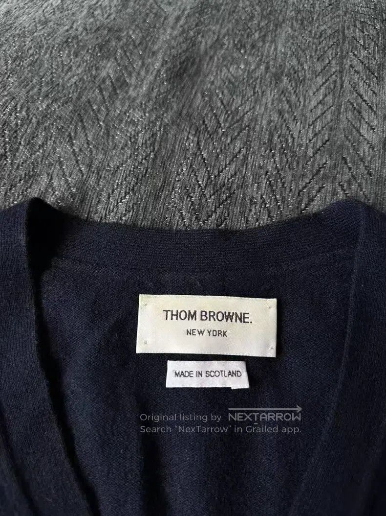 Thom Browne Thom Browne Blue Cashmere Cardigan Size US M / EU 48-50 / 2 - 3 Thumbnail