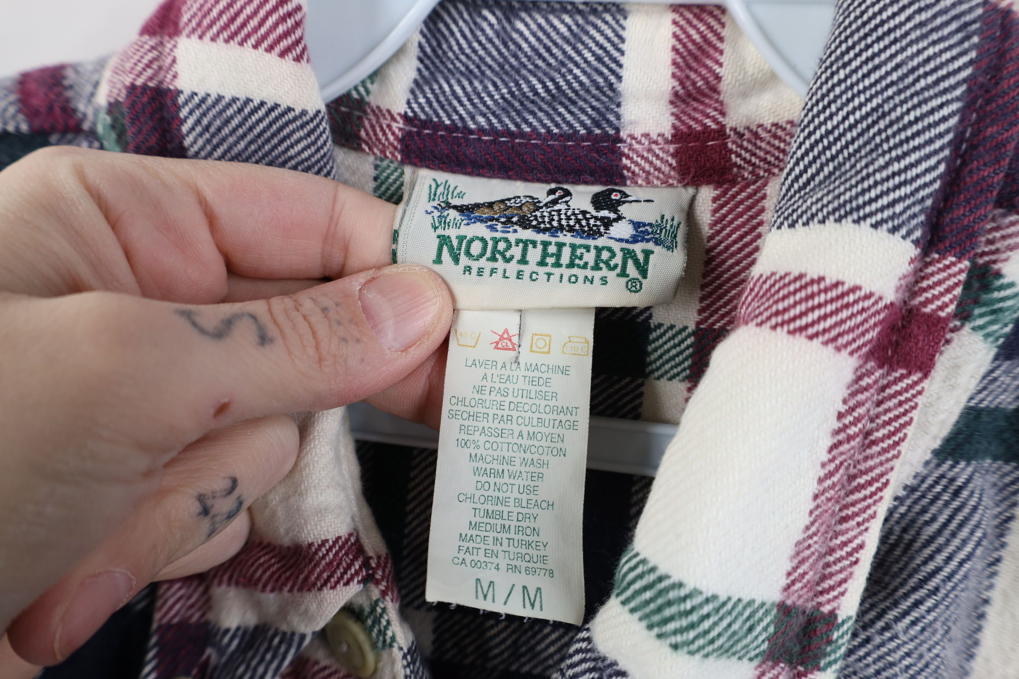 Vintage Vintage 90s Streetwear Flannel Collared Button Down Shirt Size US M / EU 48-50 / 2 - 9 Thumbnail