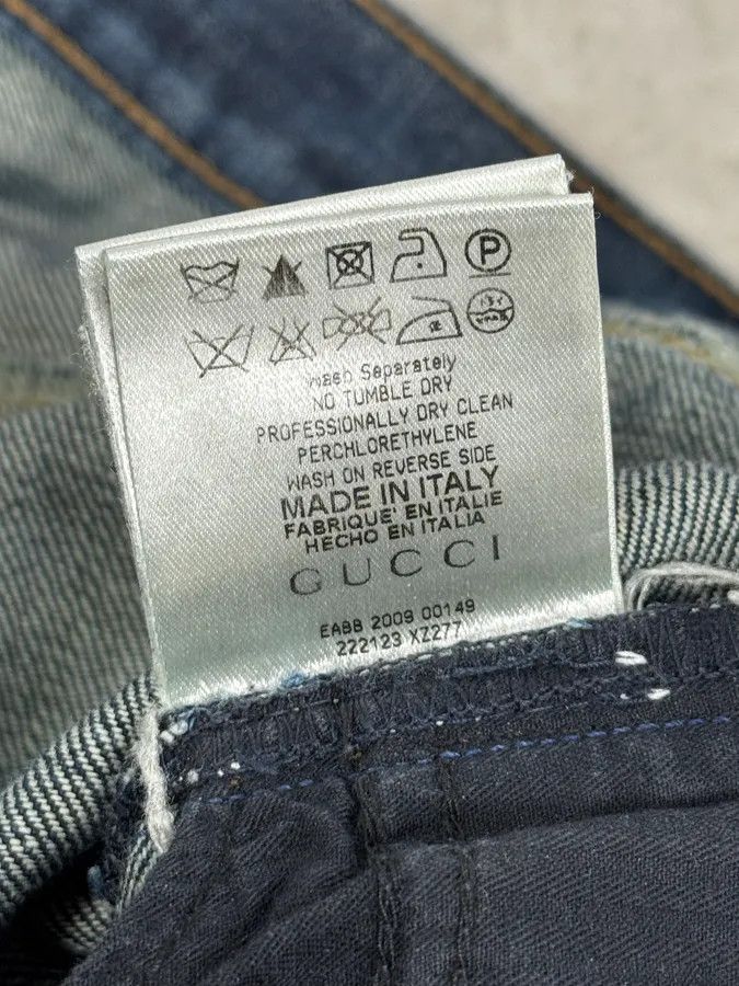 Gucci AW2009 Gucci Navy Oiled Denim Jeans by Frida Giannini Size US 32 / EU 48 - 11 Thumbnail