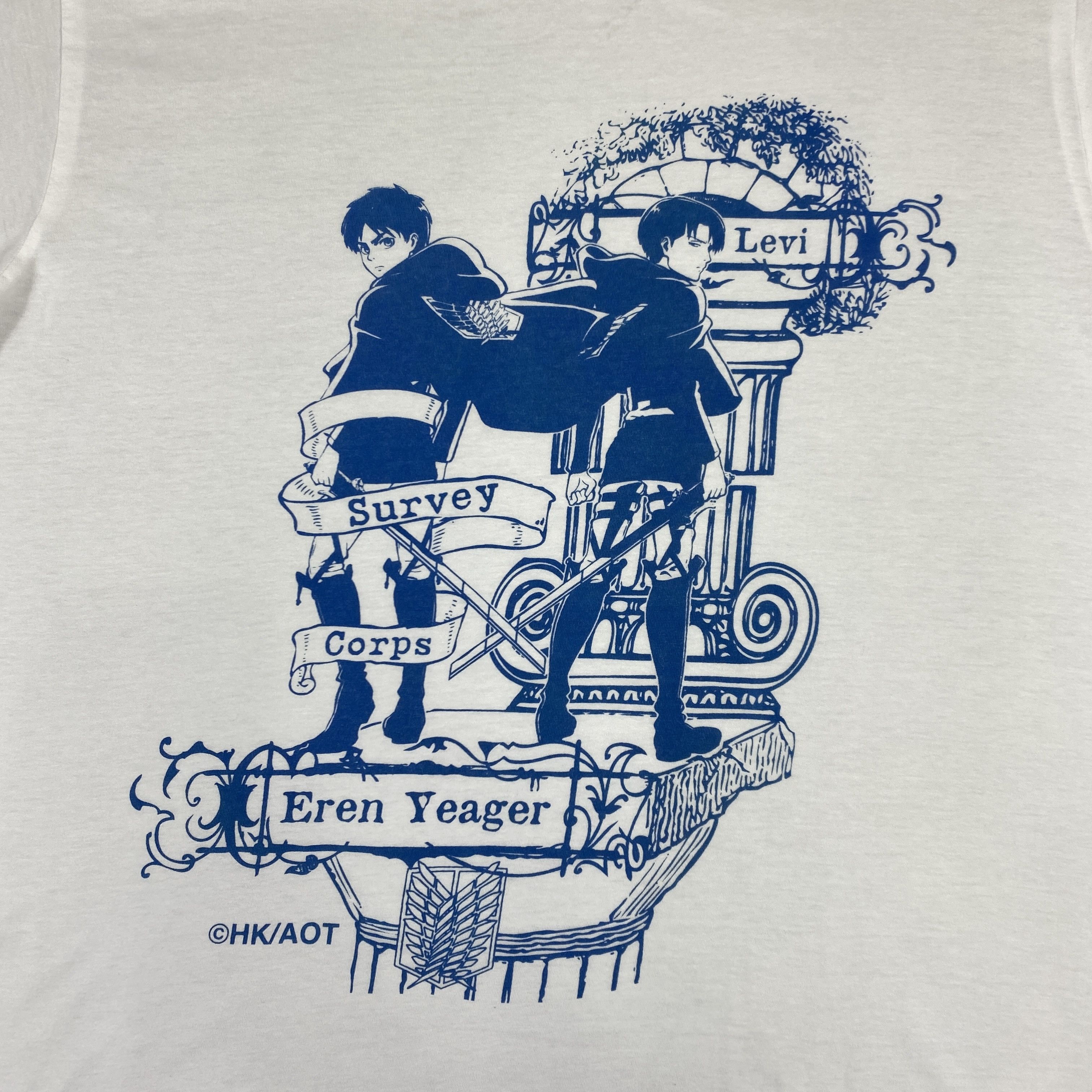 Anime Vintage Levi Survey Corps Eren Yeager t-shirt - L075 Size US M / EU 48-50 / 2 - 3 Thumbnail