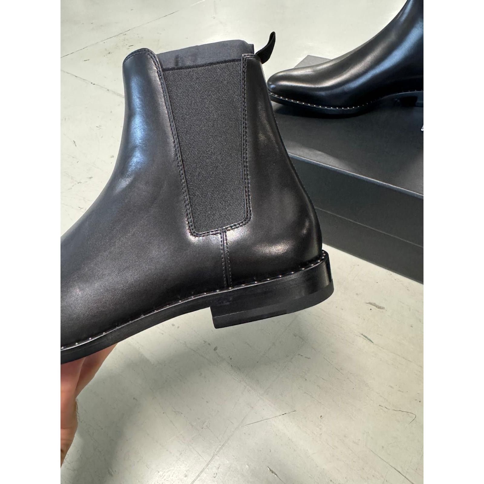 Saint Laurent Paris o1alsimx924 458810 Leather Chelsea Boots in Black Size US 7.5 / EU 40-41 - 6 Thumbnail
