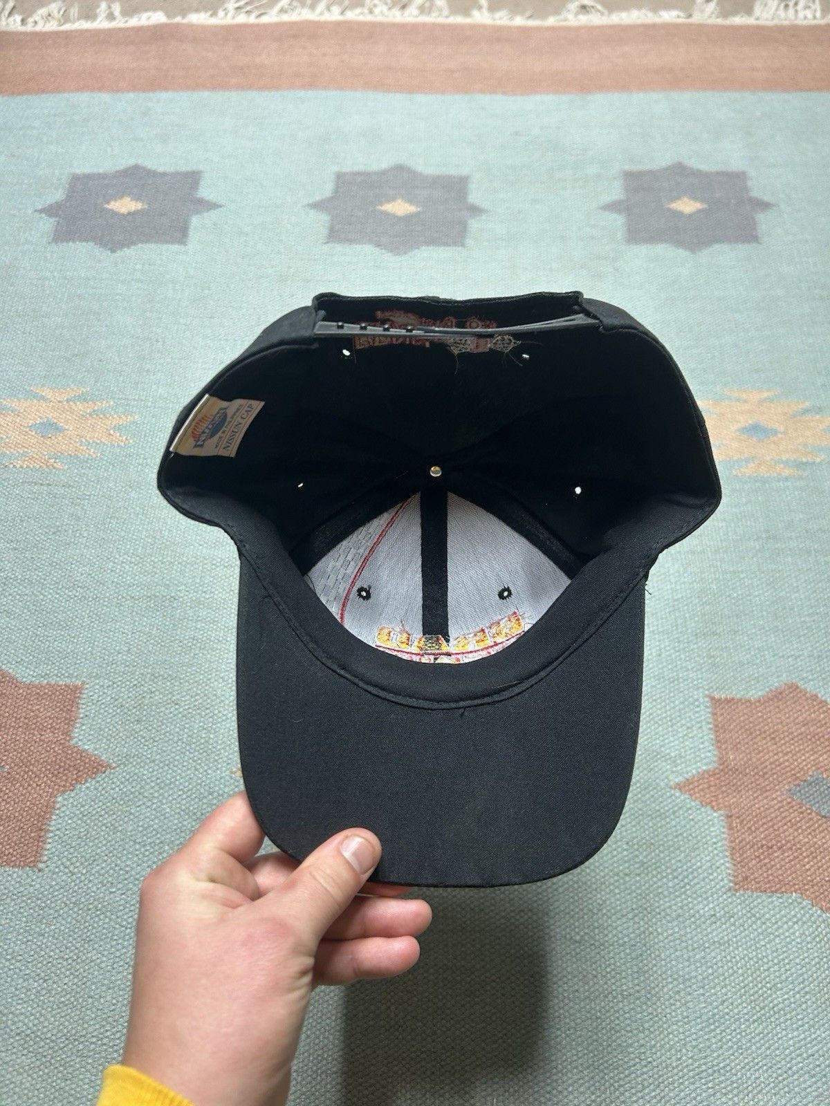 Vintage Vtg SnapBack hat Brad Penn racing oil checkered formula 1 Size ONE SIZE - 6 Thumbnail