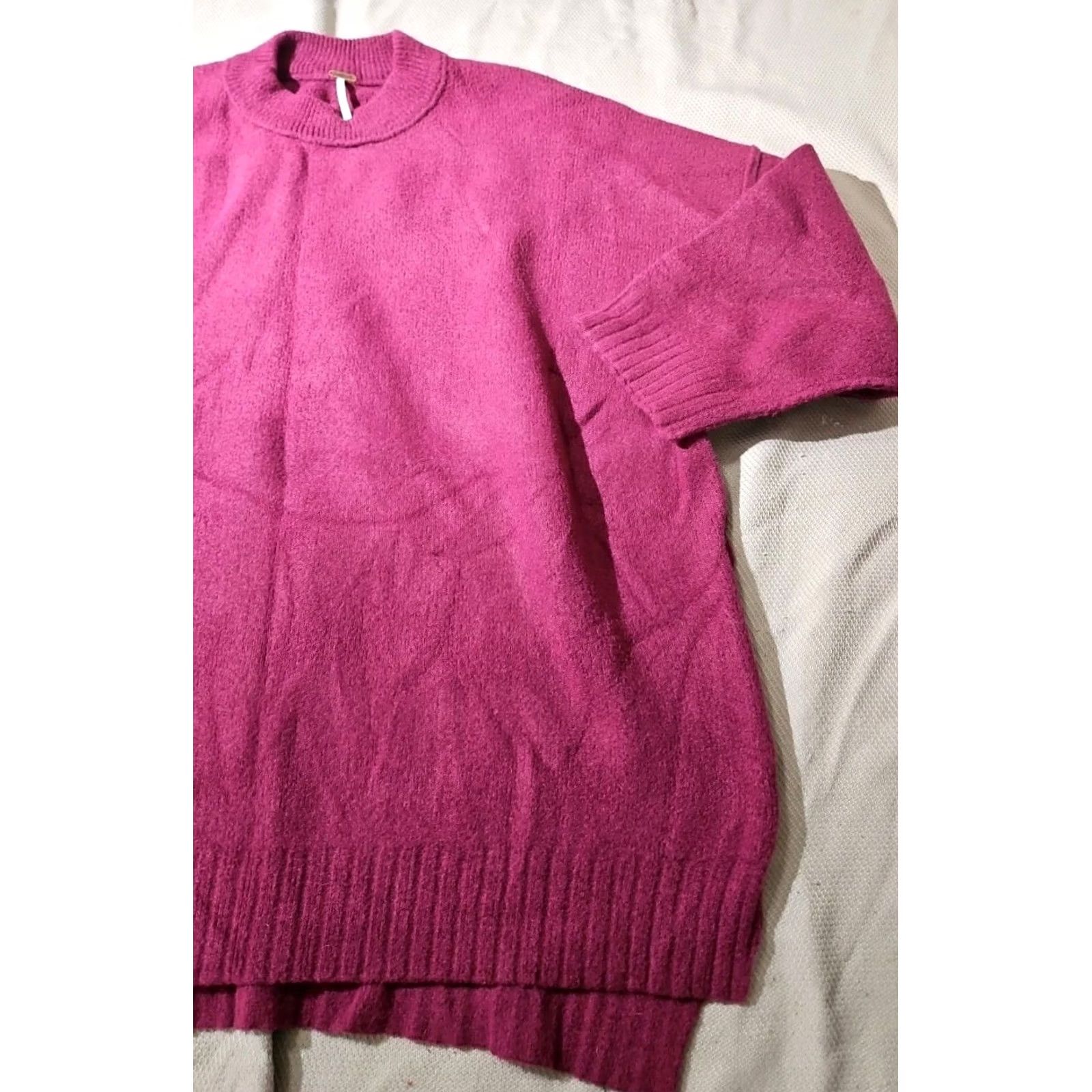 Free People VINTAGE? Free People Sweater Womens Large Purple Minimalist Cozy Knit Oversized Tunic Size L / US 10 / IT 46 - 5 Thumbnail