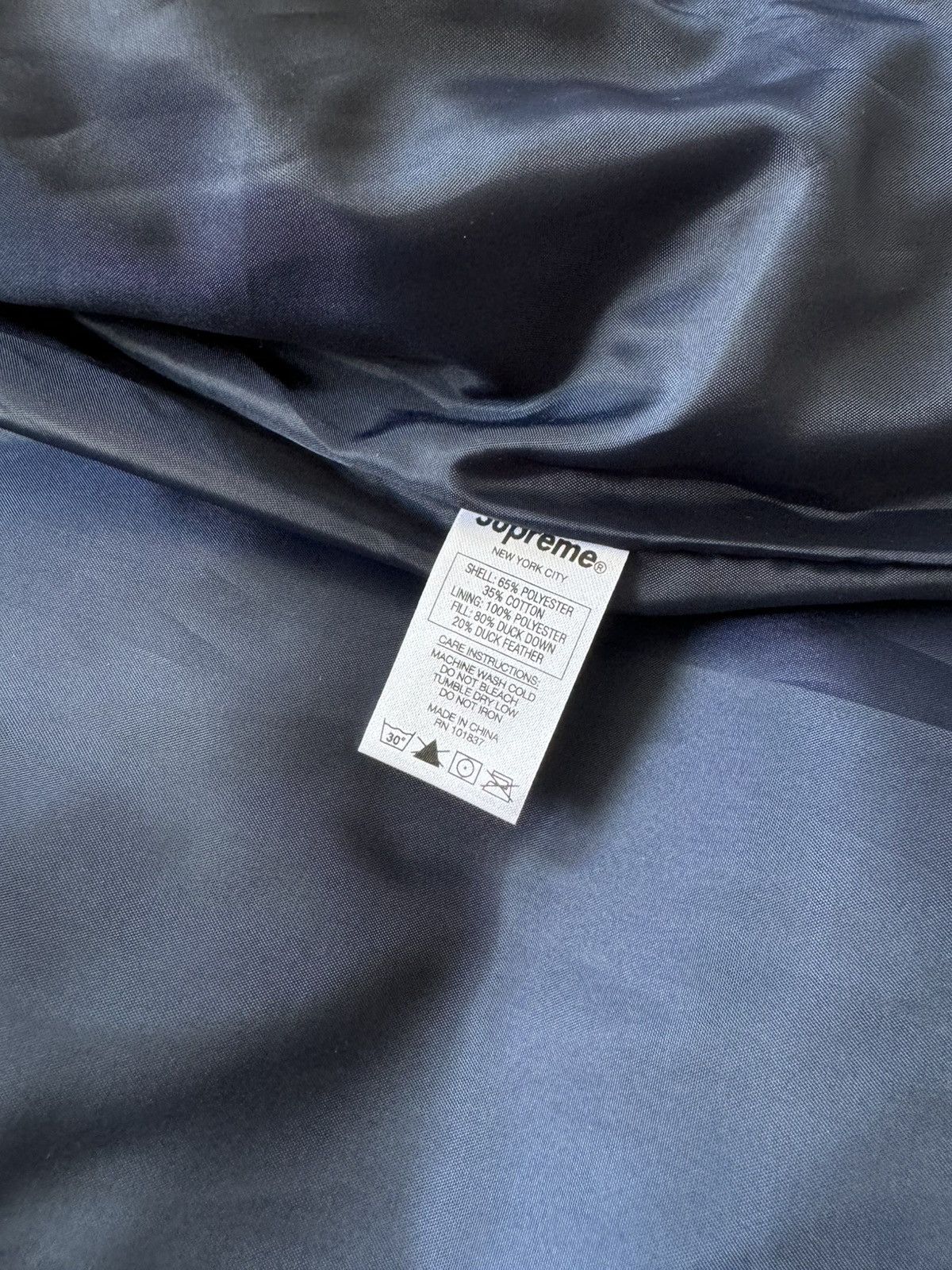 Supreme DS Supreme Fuck Jacquard Puffy Jacket Navy Size US L / EU 52-54 / 3 - 4 Thumbnail