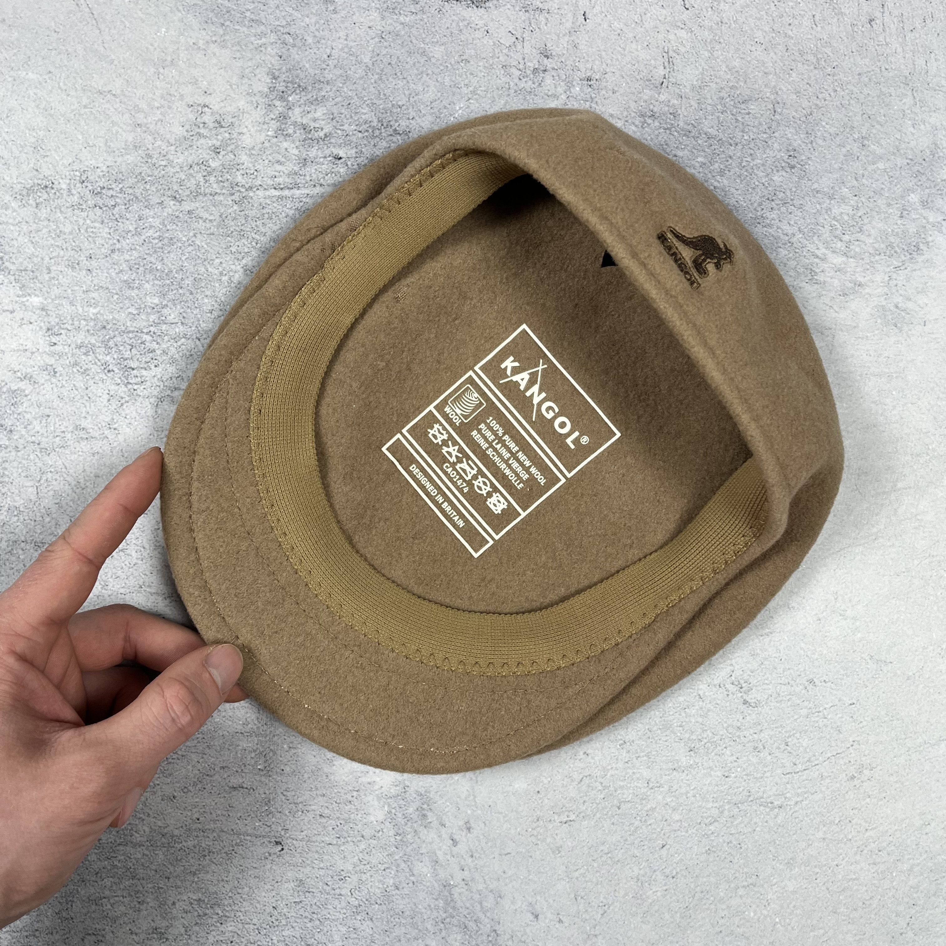 Kangol Ladies Kangol 100% Wool Flat Cap Beige Size ONE SIZE - 4 Thumbnail