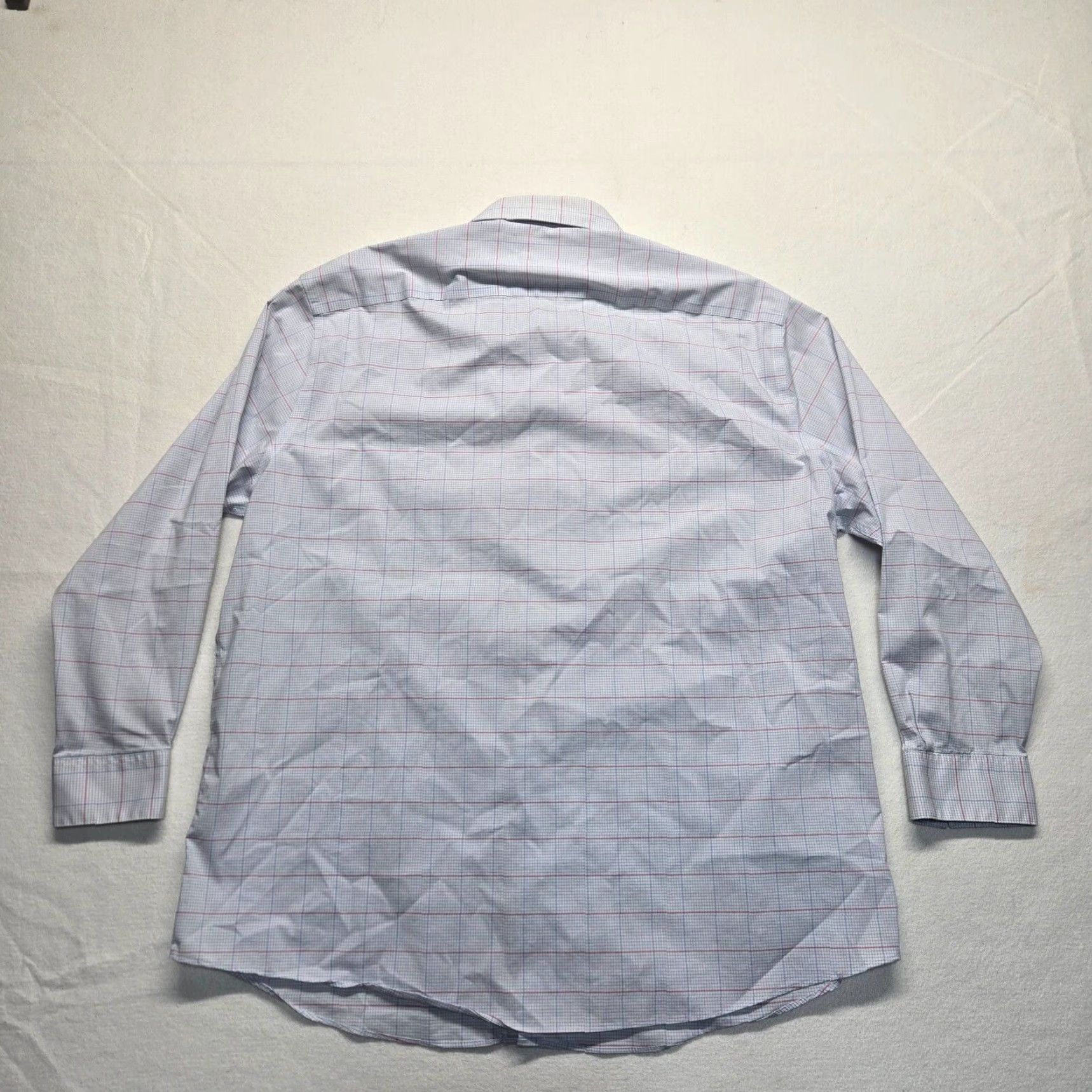 Van Heusen Van Heusen Shirt Mens XL White Checkered Button-Up Long Sleeve Size US XL / EU 56 / 4 - 7 Thumbnail