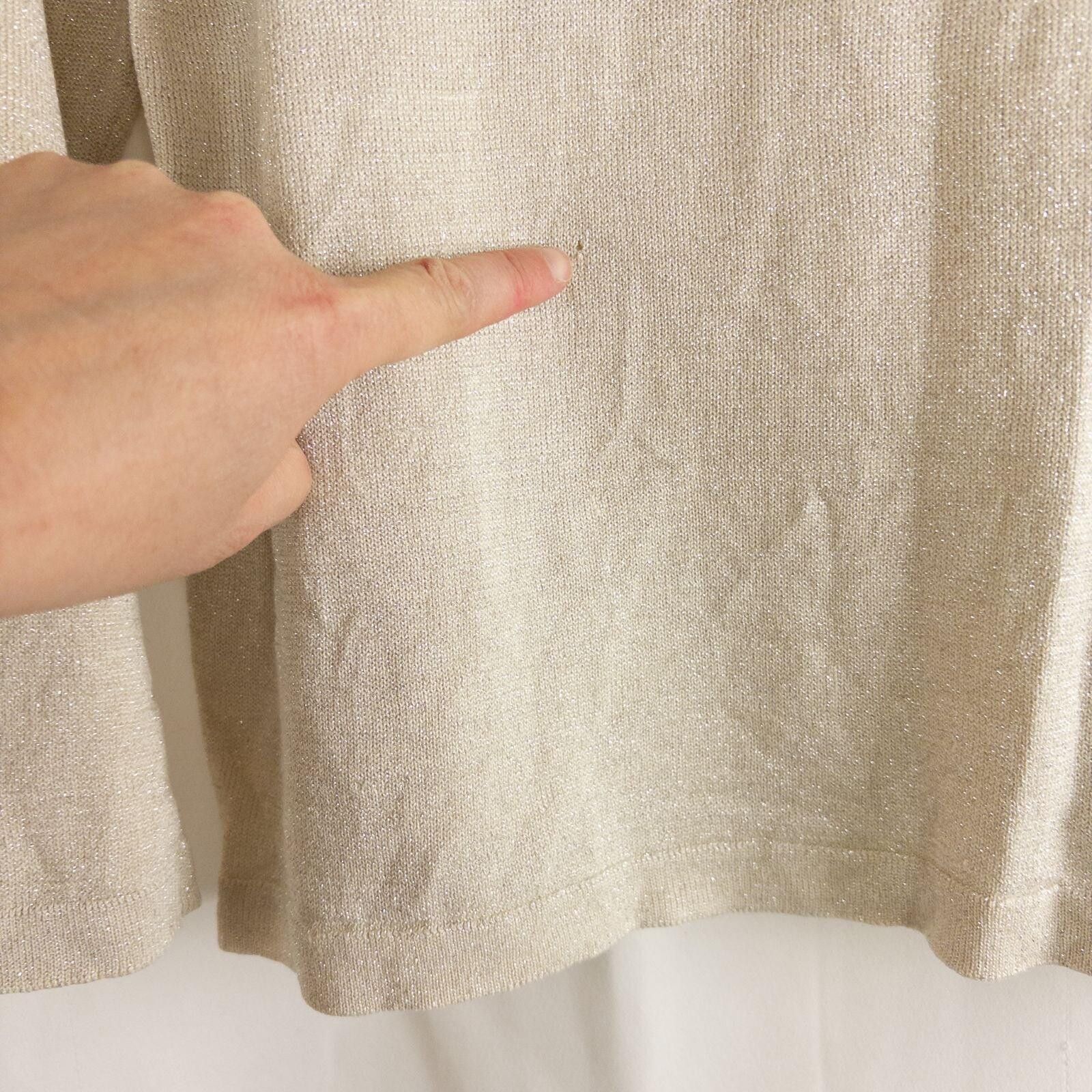 Other August Silk Silver Gold Solid Sweater Womens Medium Size M / US 6-8 / IT 42-44 - 10 Thumbnail