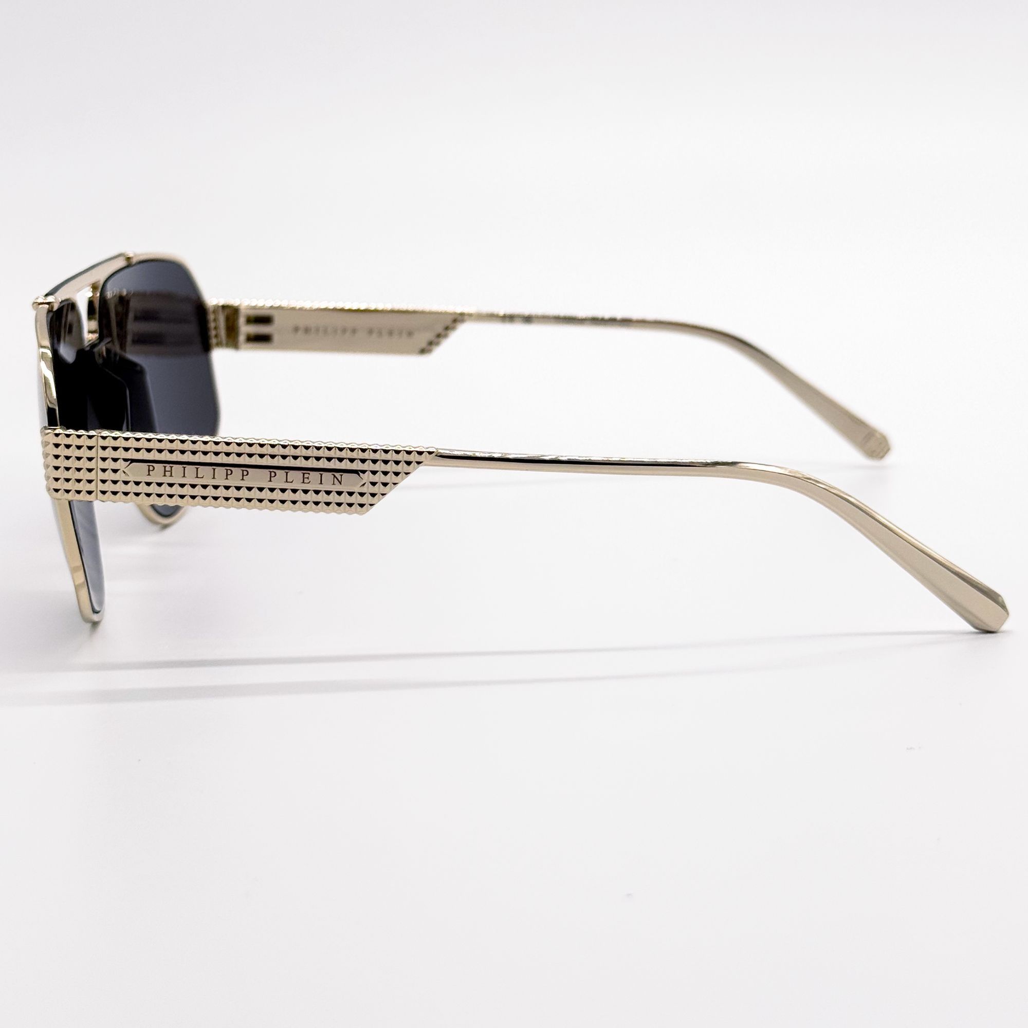 Philipp Plein NEW PHILIPP PLEIN SUNGLASSES SPP106M 302 PILOT GOLD/GRAY MEN Size ONE SIZE - 6 Thumbnail