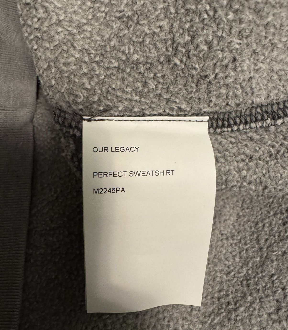 Our Legacy Perfect Sweatshirt / Attic Carbon Fleece 52