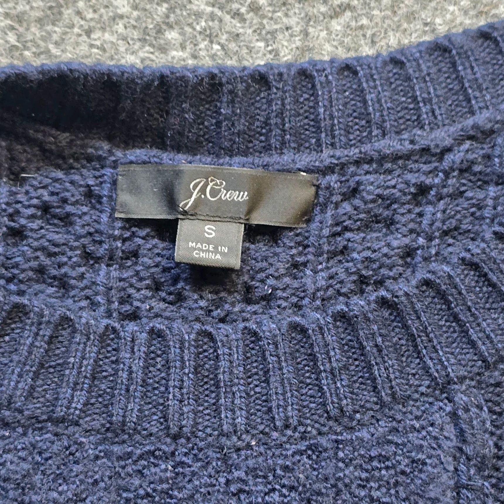 J.Crew J.CREW Sweater Womens Small Blue Alpaca Wool Fishermans Cable Knit Casual Preppy Pullover Size S / US 4 / IT 40 - 3 Thumbnail